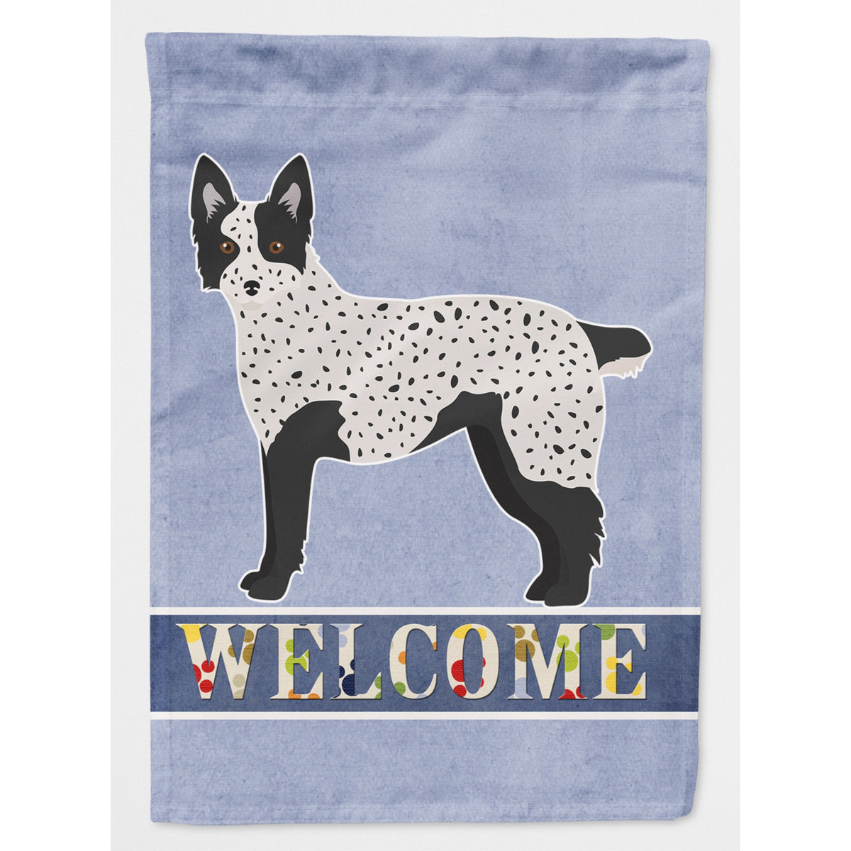 Texas Heeler Welcome Flag Canvas House Size
