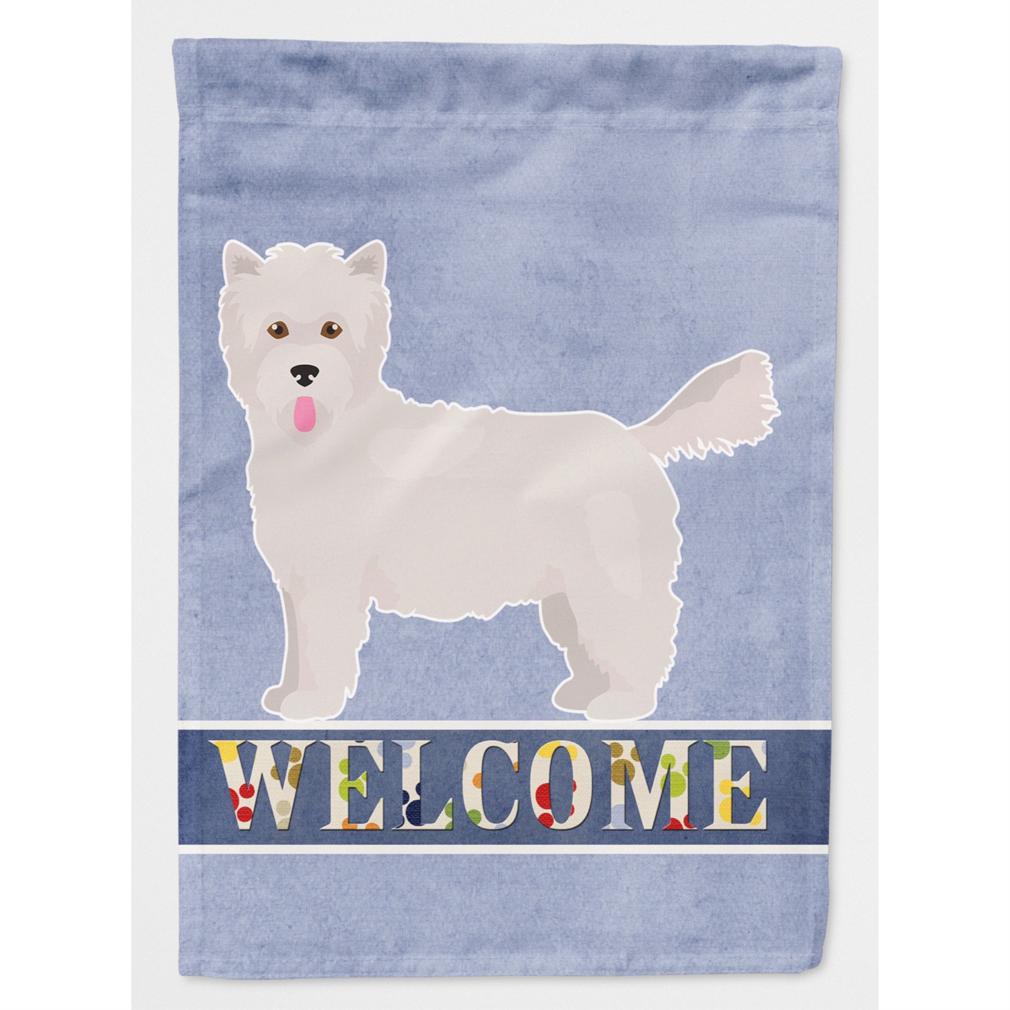 Westiepoo #2 Welcome Flag Canvas House Size