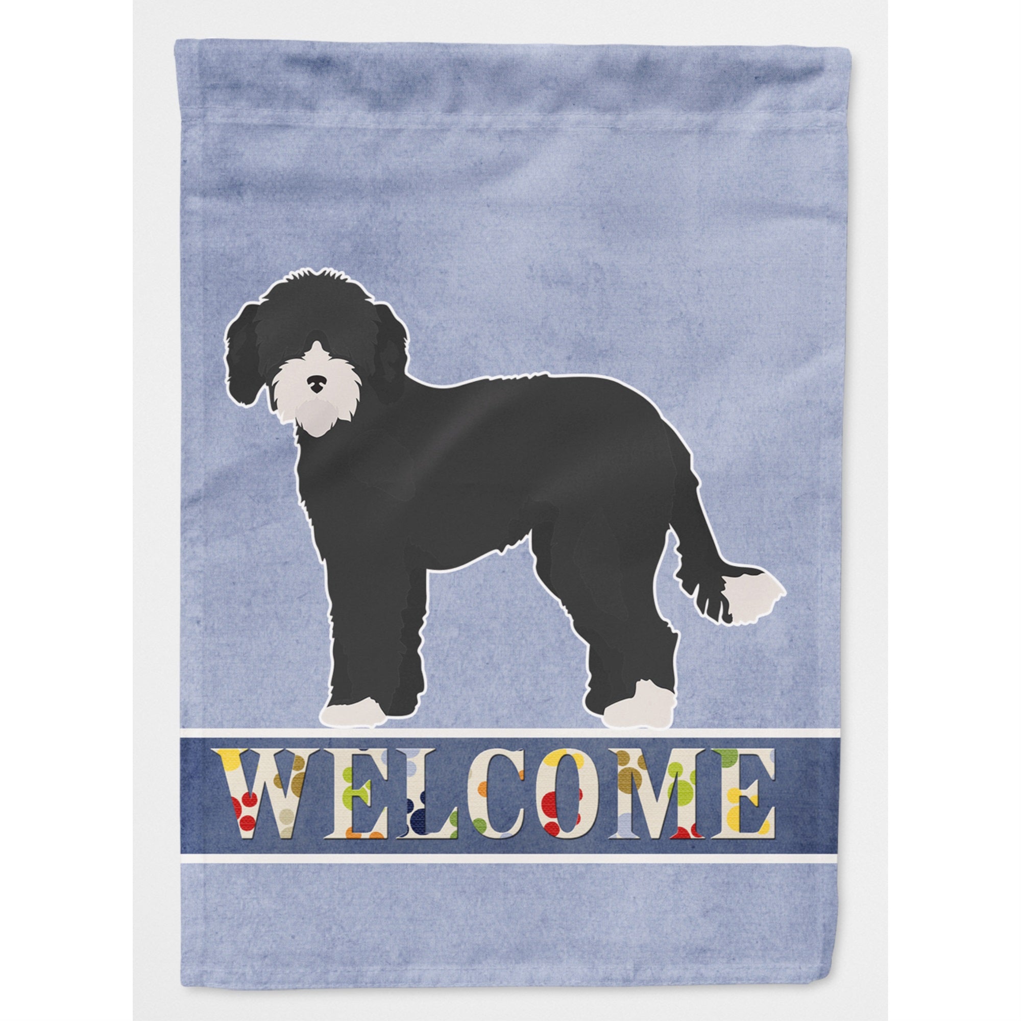 Whoodle #2 Welcome Flag Canvas House Size