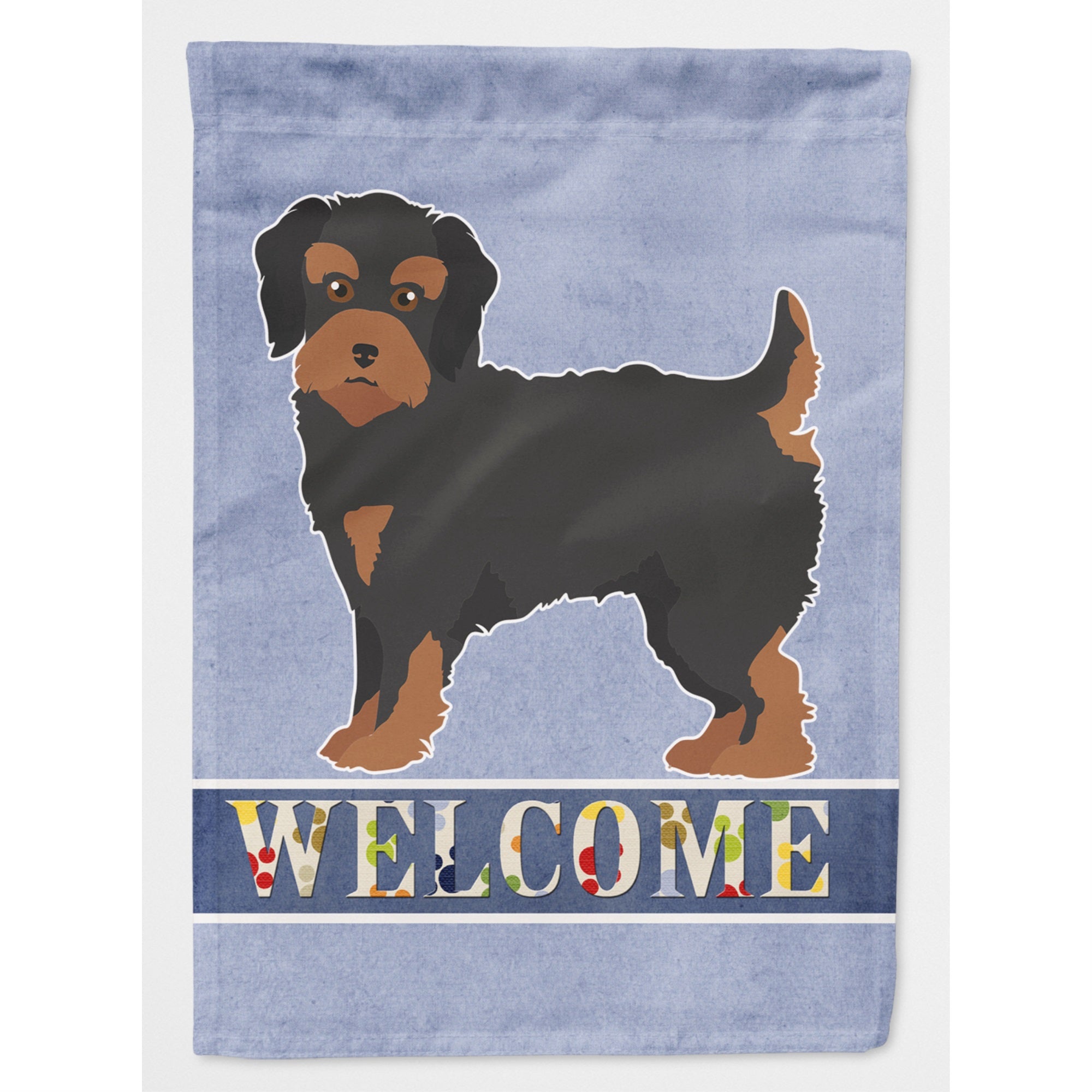 Yorkiepoo #1 Welcome Flag Canvas House Size
