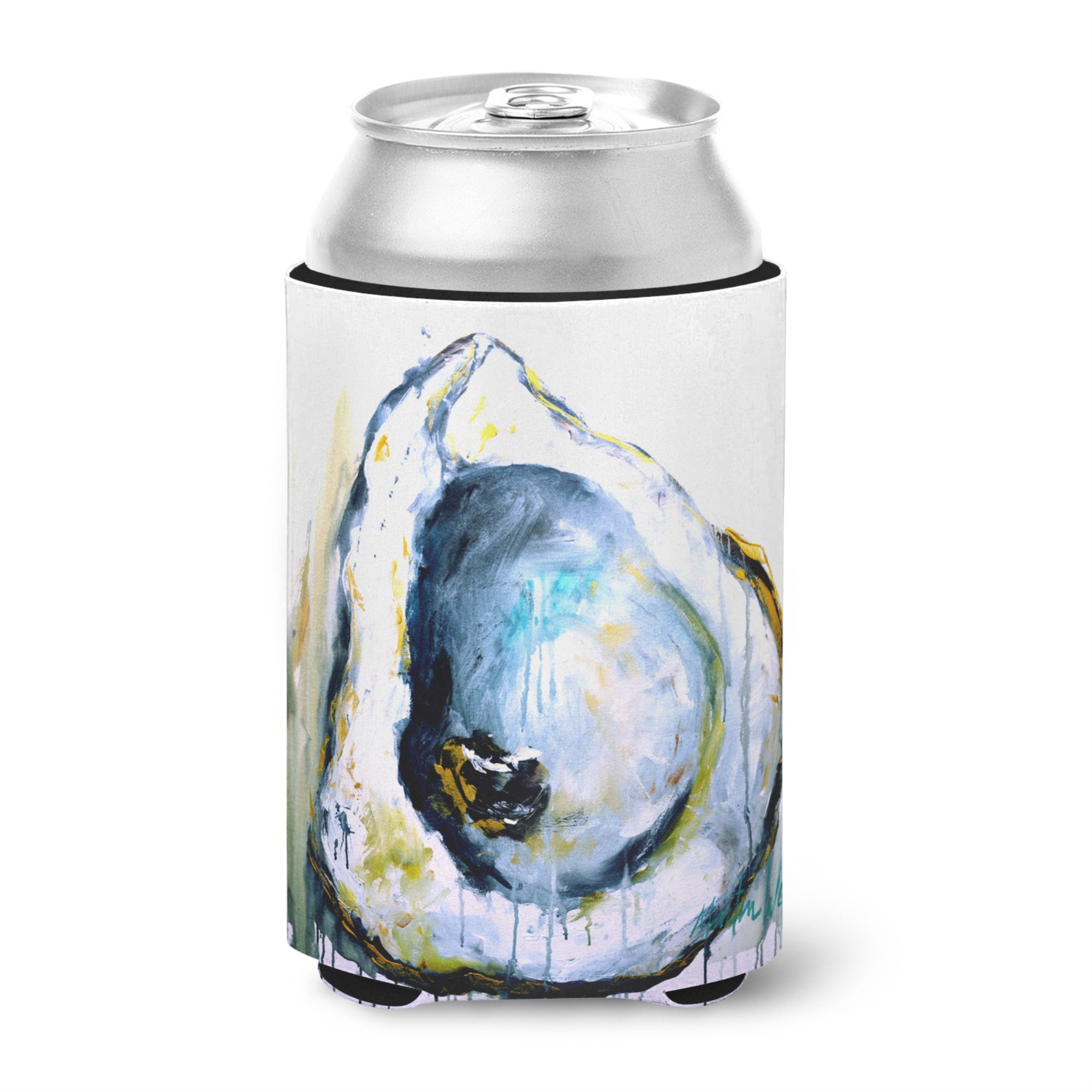 Aqua Sand Oyster Can Or Bottle Hugger