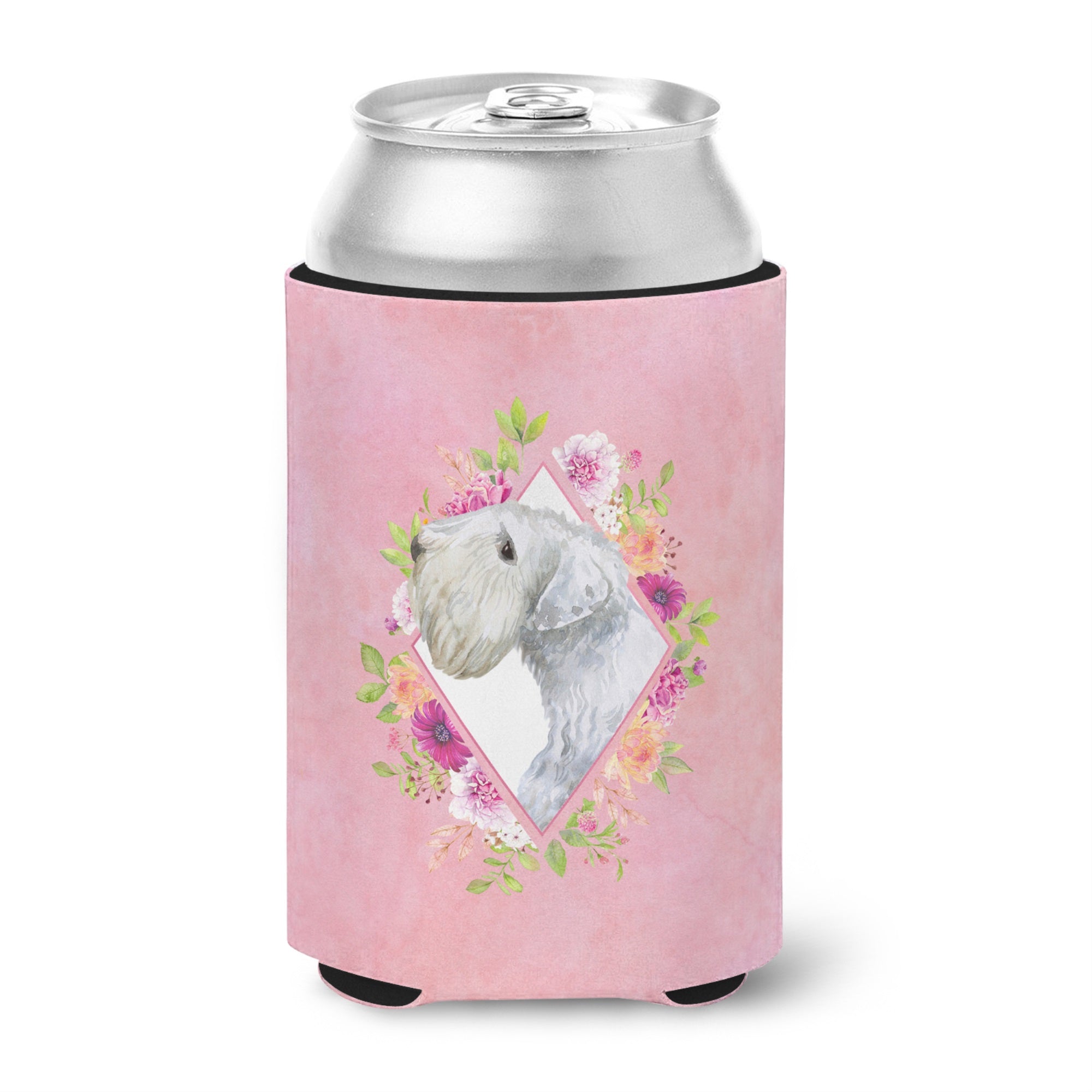 Sealyham Terrier Pink Flowers Can Or Bottle Hugger