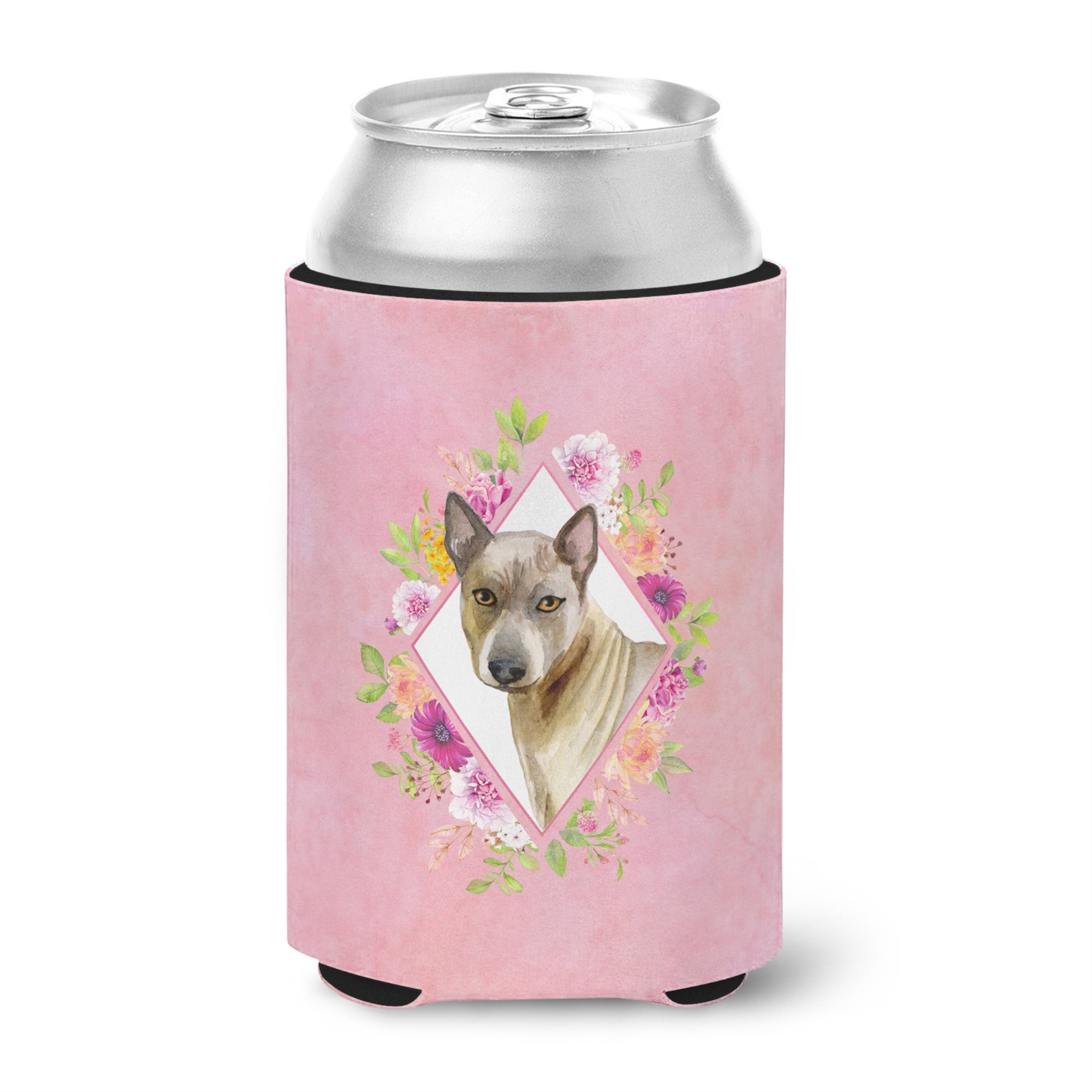 Thai Ridgeback Pink Flowers Can Or Bottle Hugger