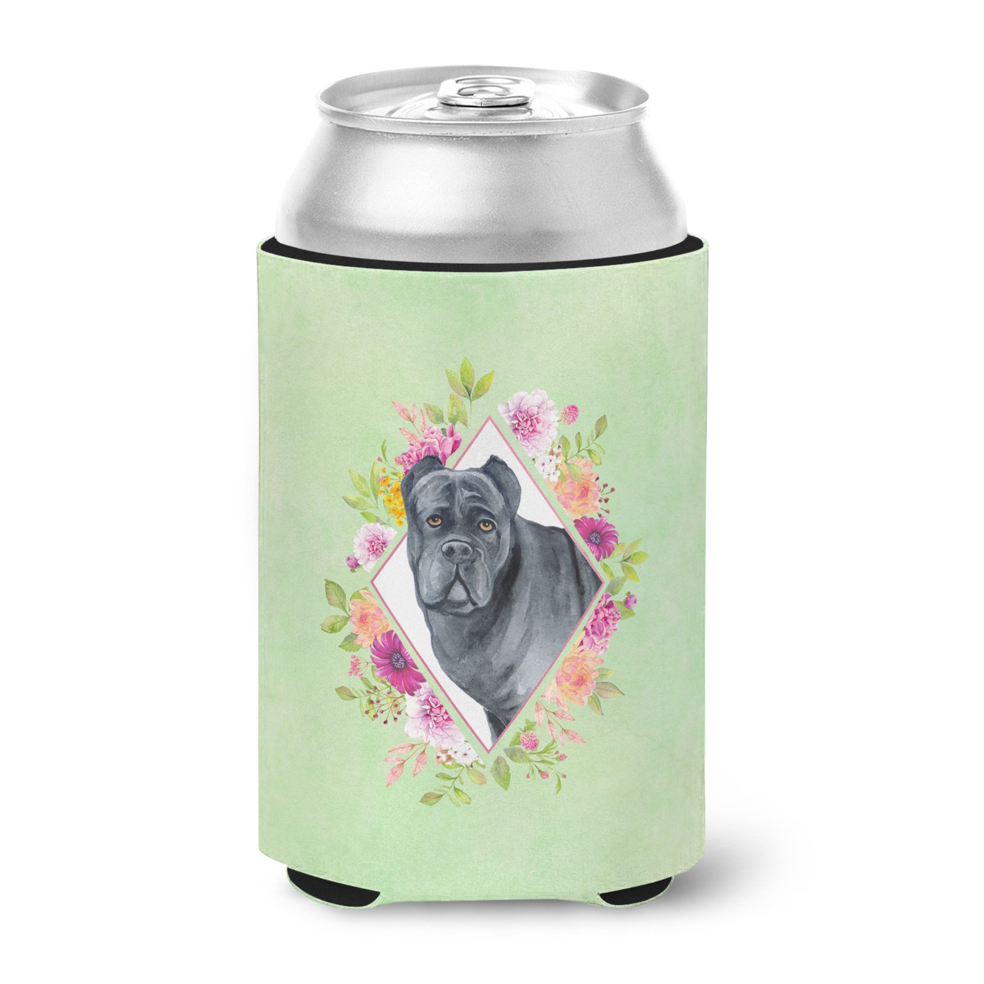 Cane Corso Green Flowers Can Or Bottle Hugger