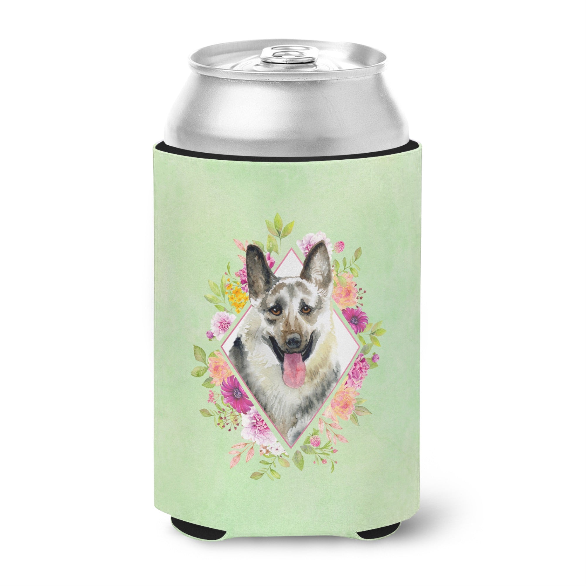 Eastern German Shepherd Green Flowers Can Or Bottle Hugger