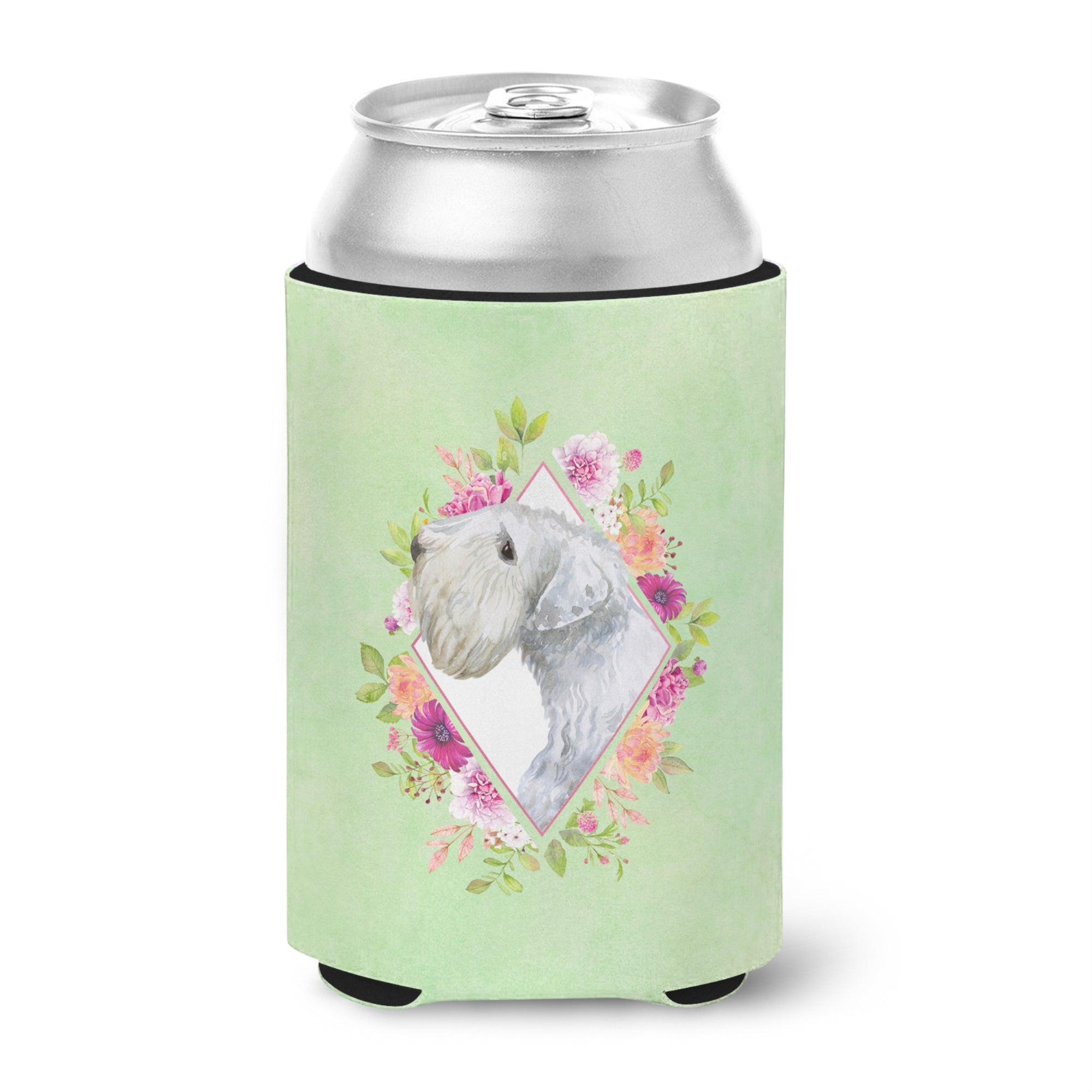 Sealyham Terrier Green Flowers Can Or Bottle Hugger