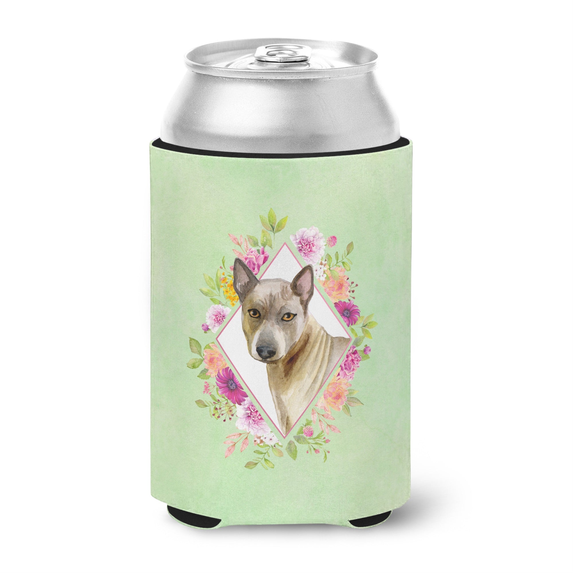 Thai Ridgeback Green Flowers Can Or Bottle Hugger