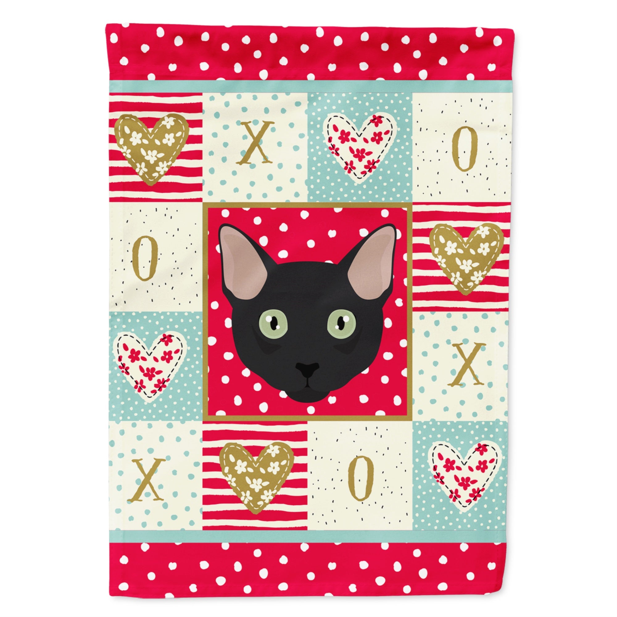 Mandalay Cat Love Flag Garden Size