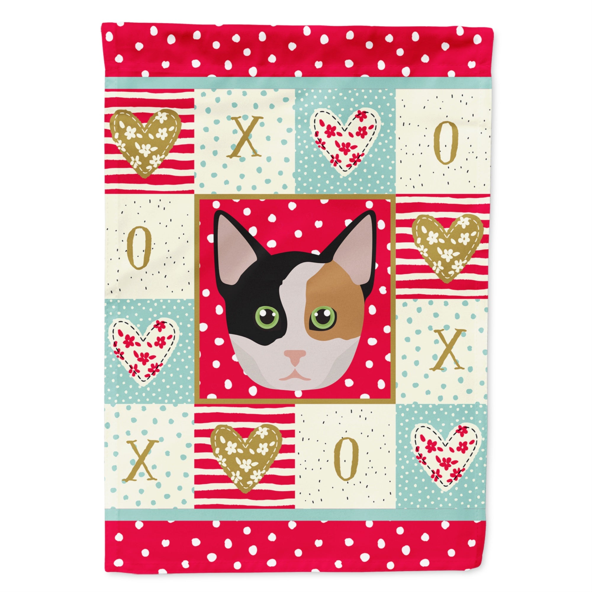 Munchkin Cat Love Flag Garden Size
