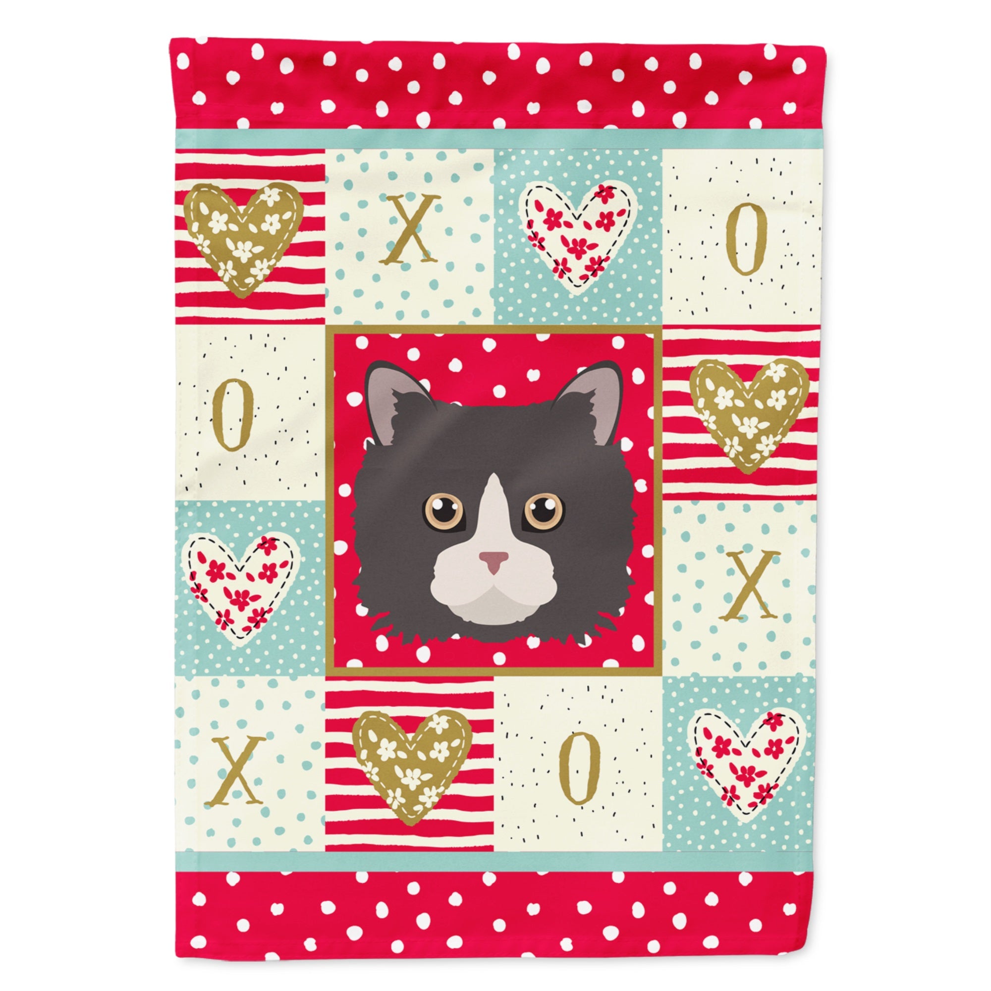 Poodle Cat Love Flag Garden Size