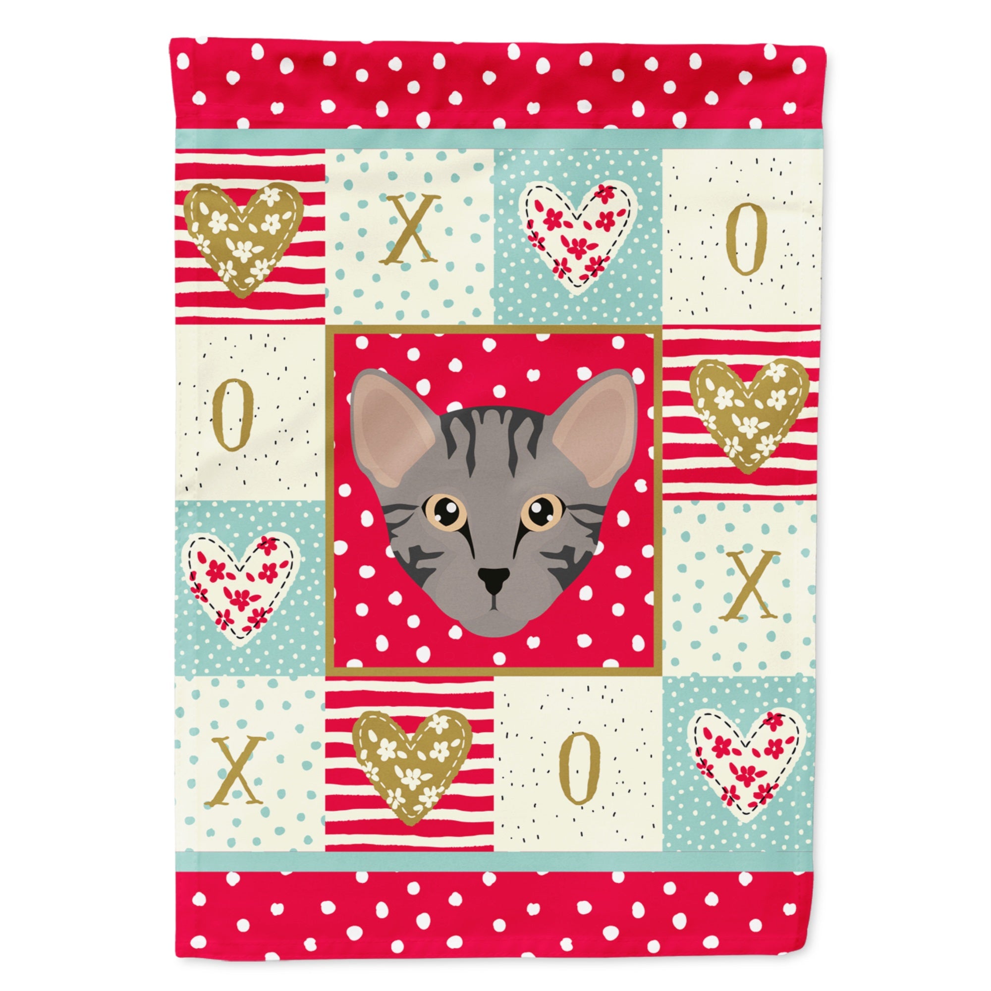 Safari Cat Love Flag Garden Size