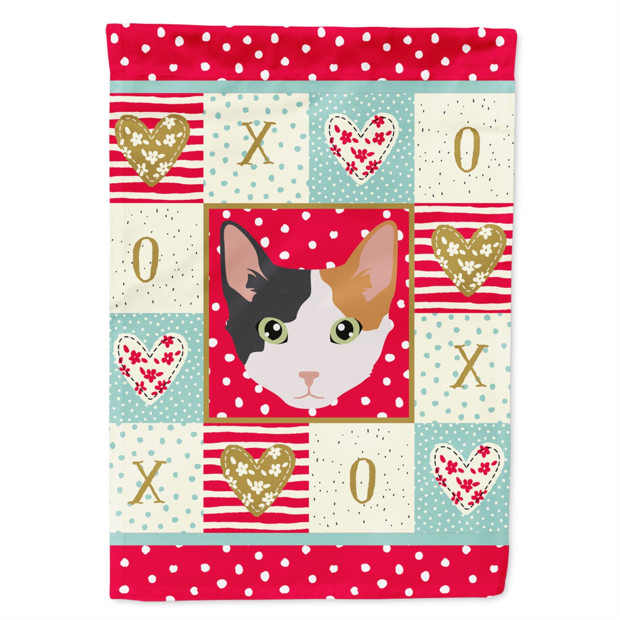 Skookum Cat Love Flag Garden Size