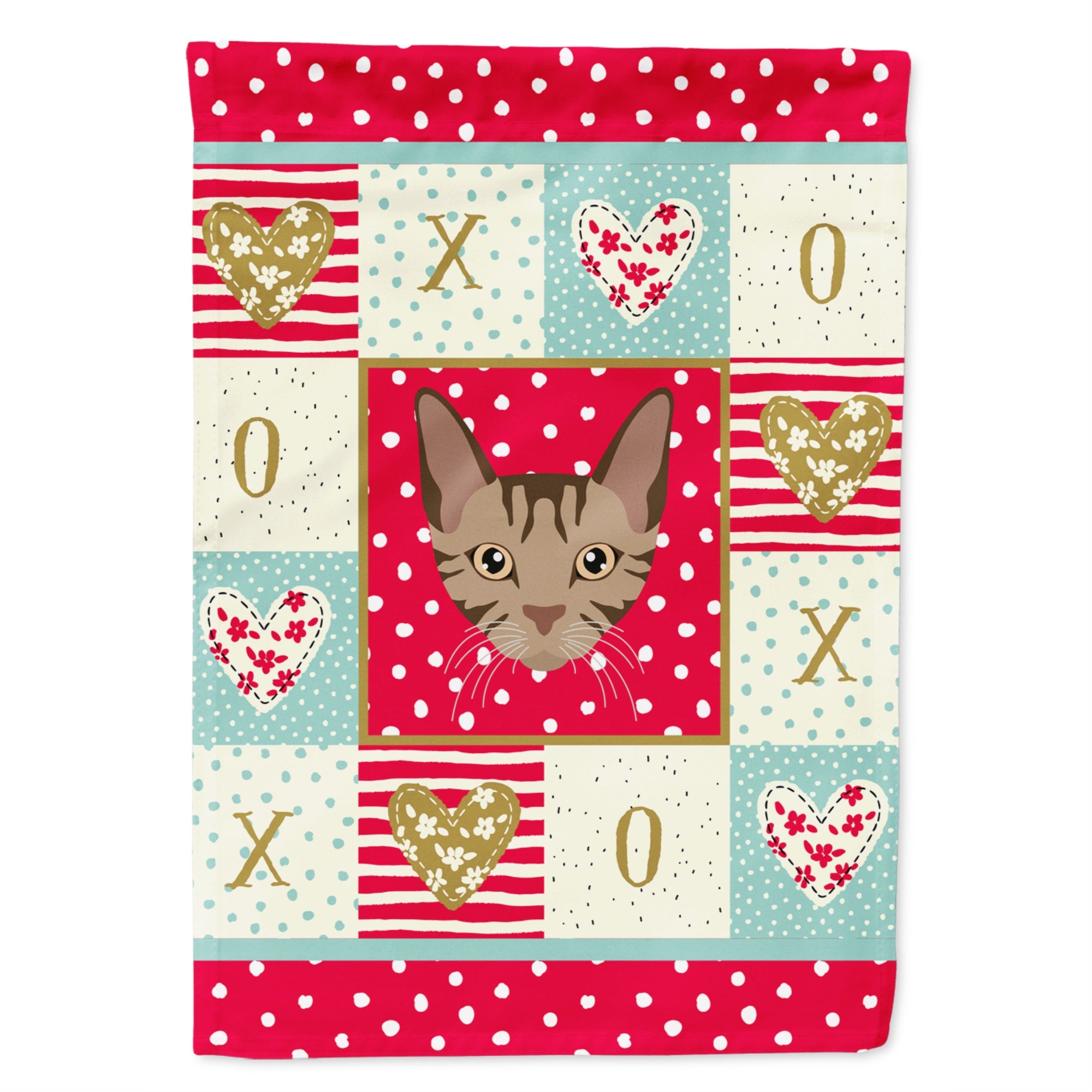 Sokoke Cat Love Flag Garden Size