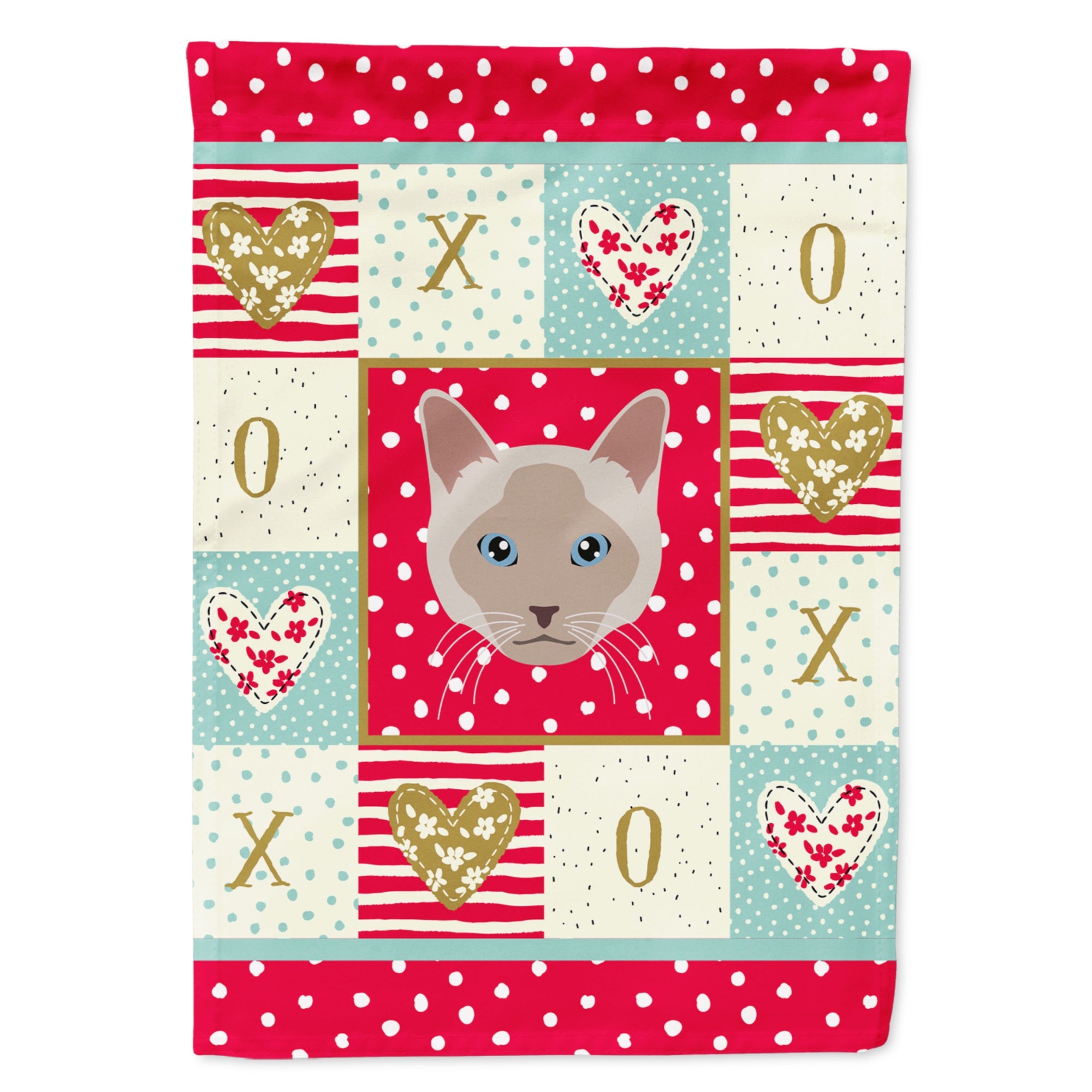 Thai Lilac Cat Love Flag Garden Size