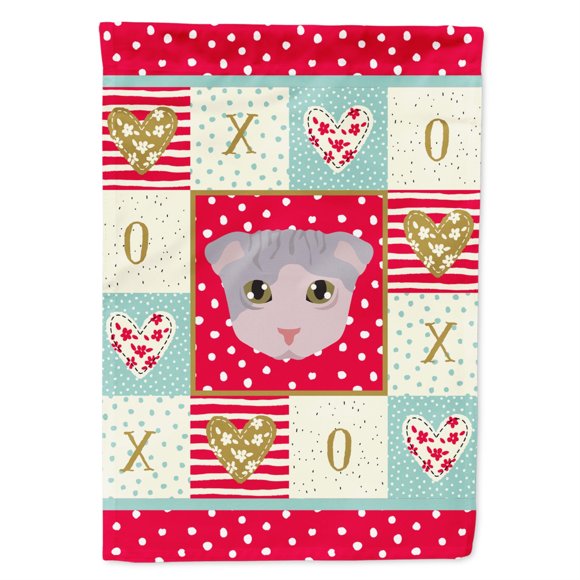 Ukrainian Levkoy Cat Love Flag Garden Size