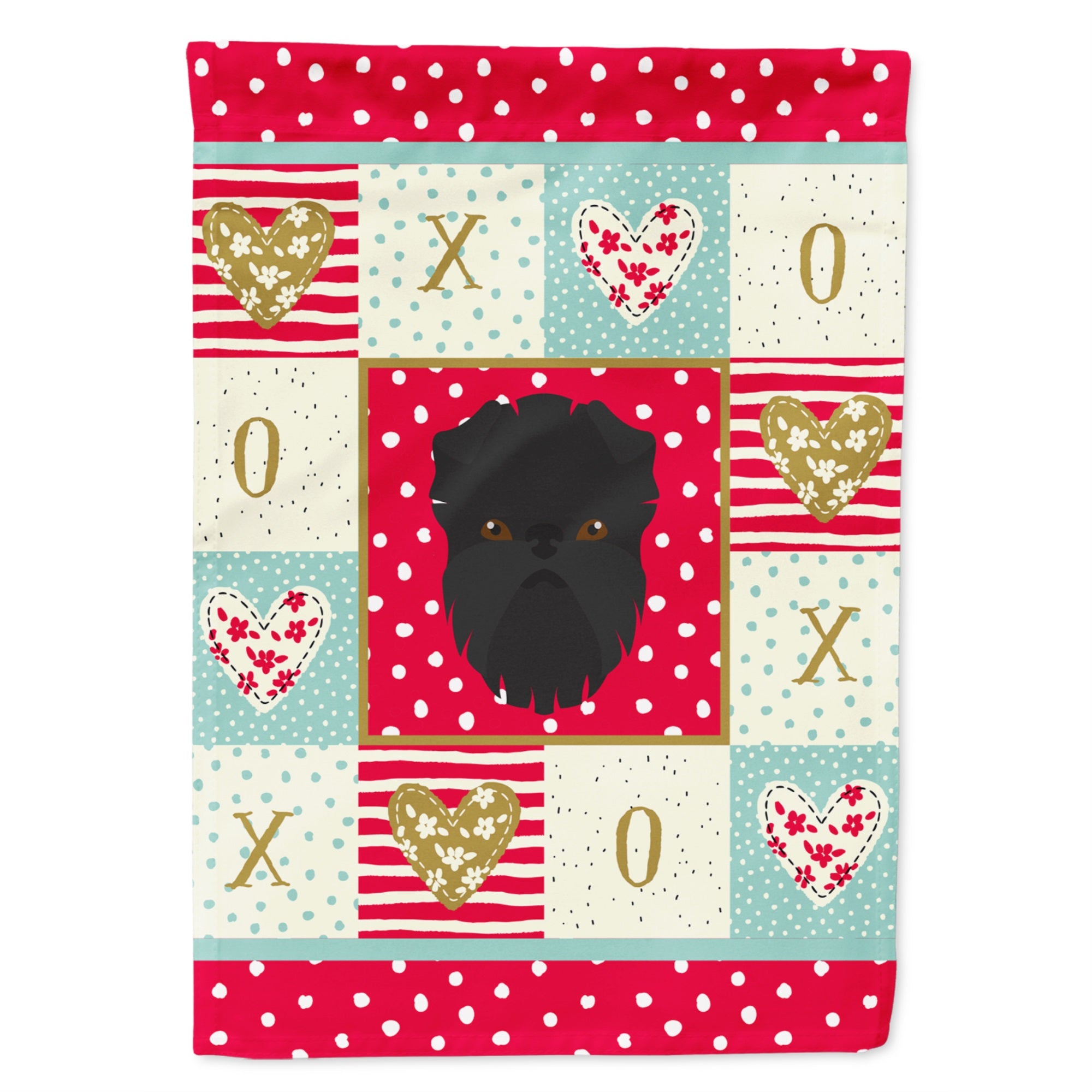 Affenpinscher Love Flag Garden Size