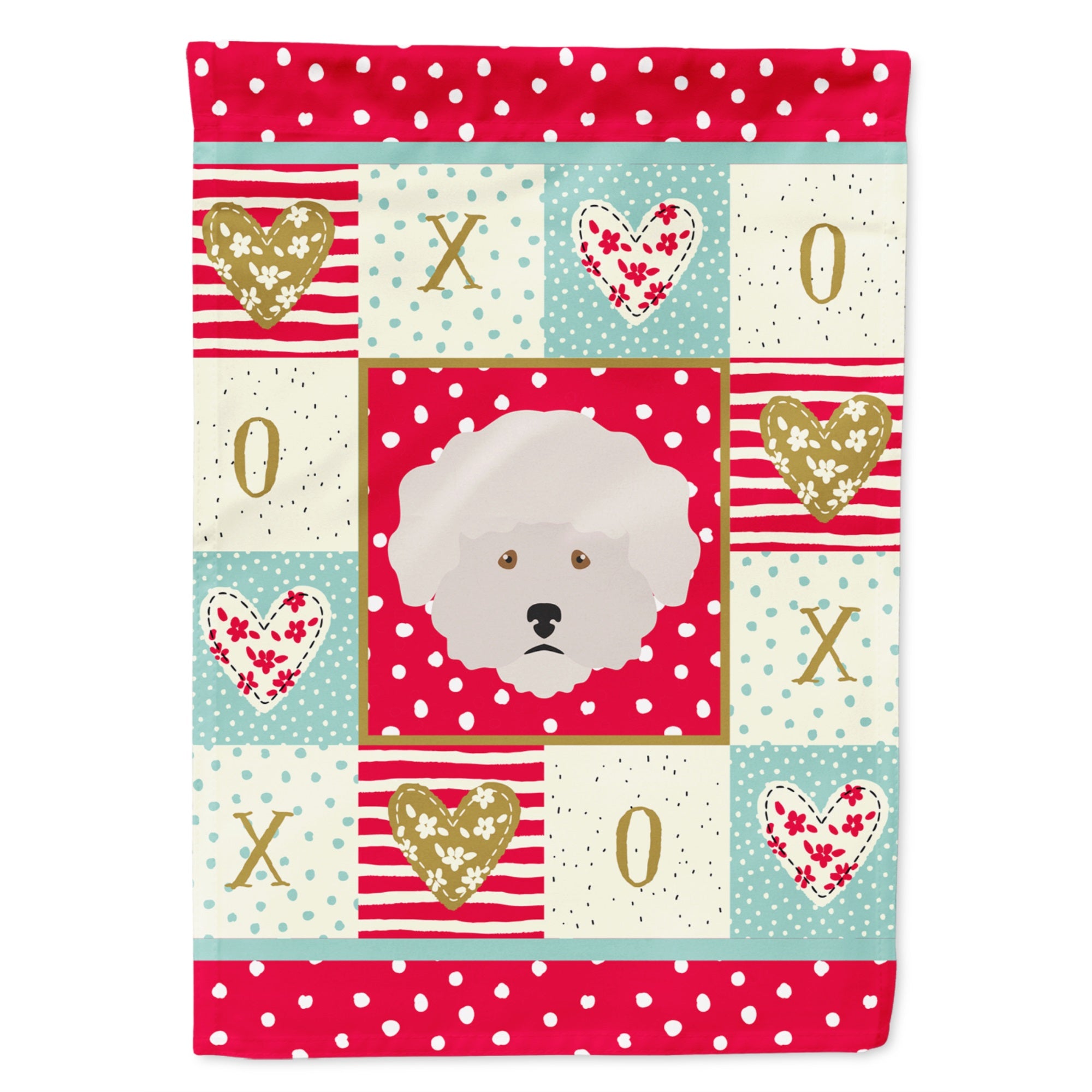 Bichon Fris Love Flag Garden Size