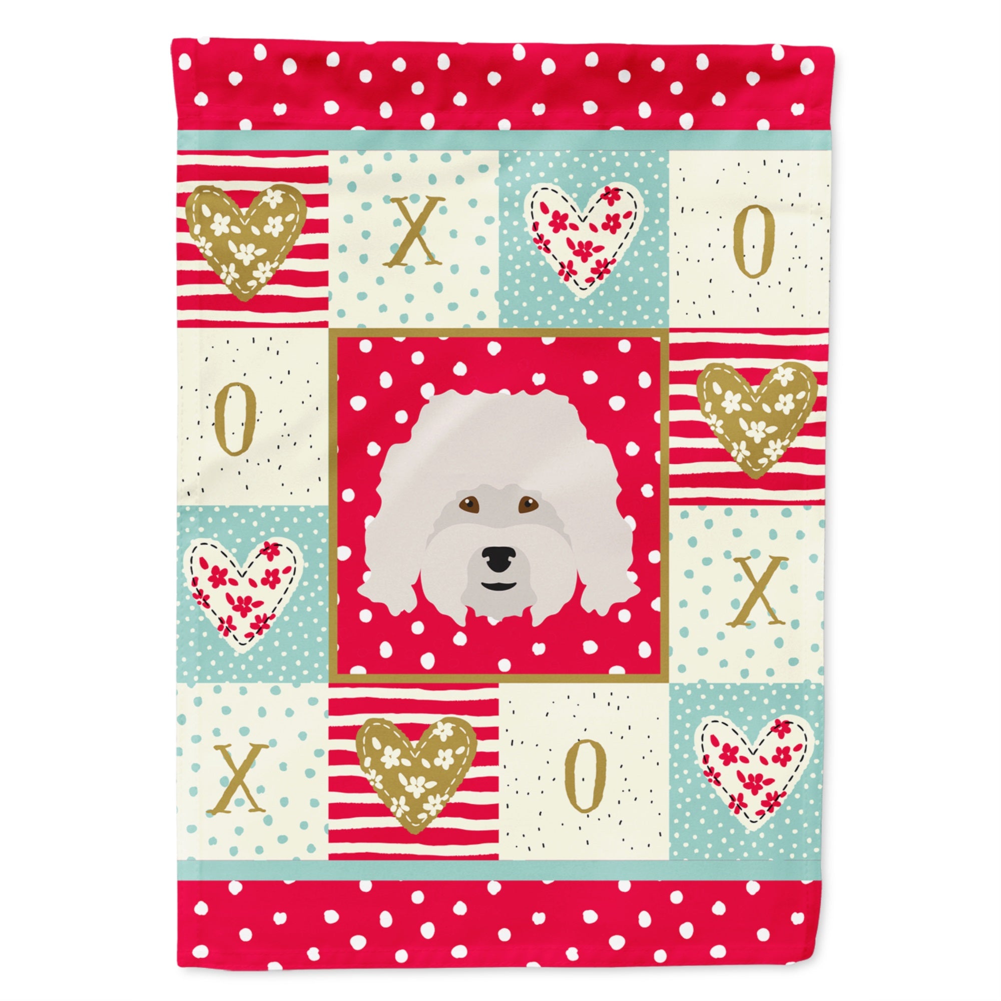 Bolognese Love Flag Garden Size