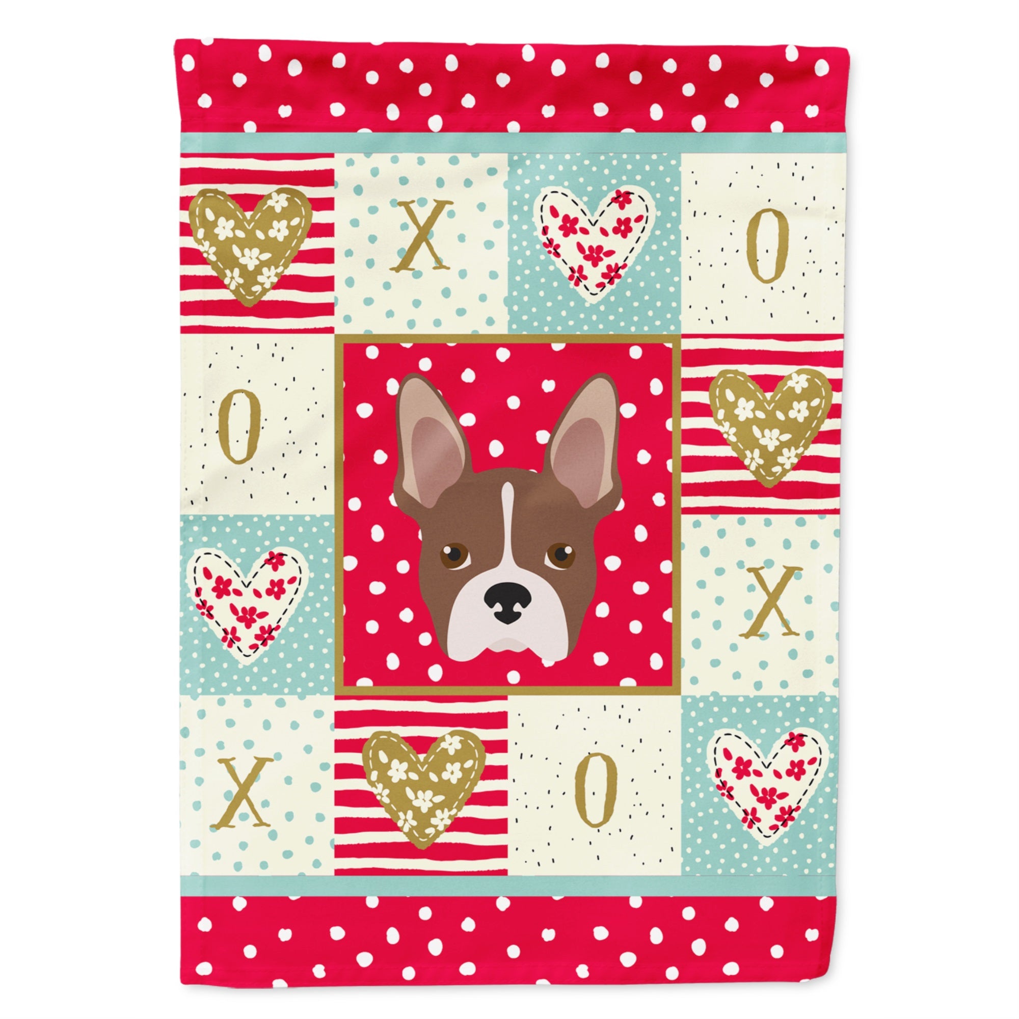 Boston Terrier Love Flag Garden Size