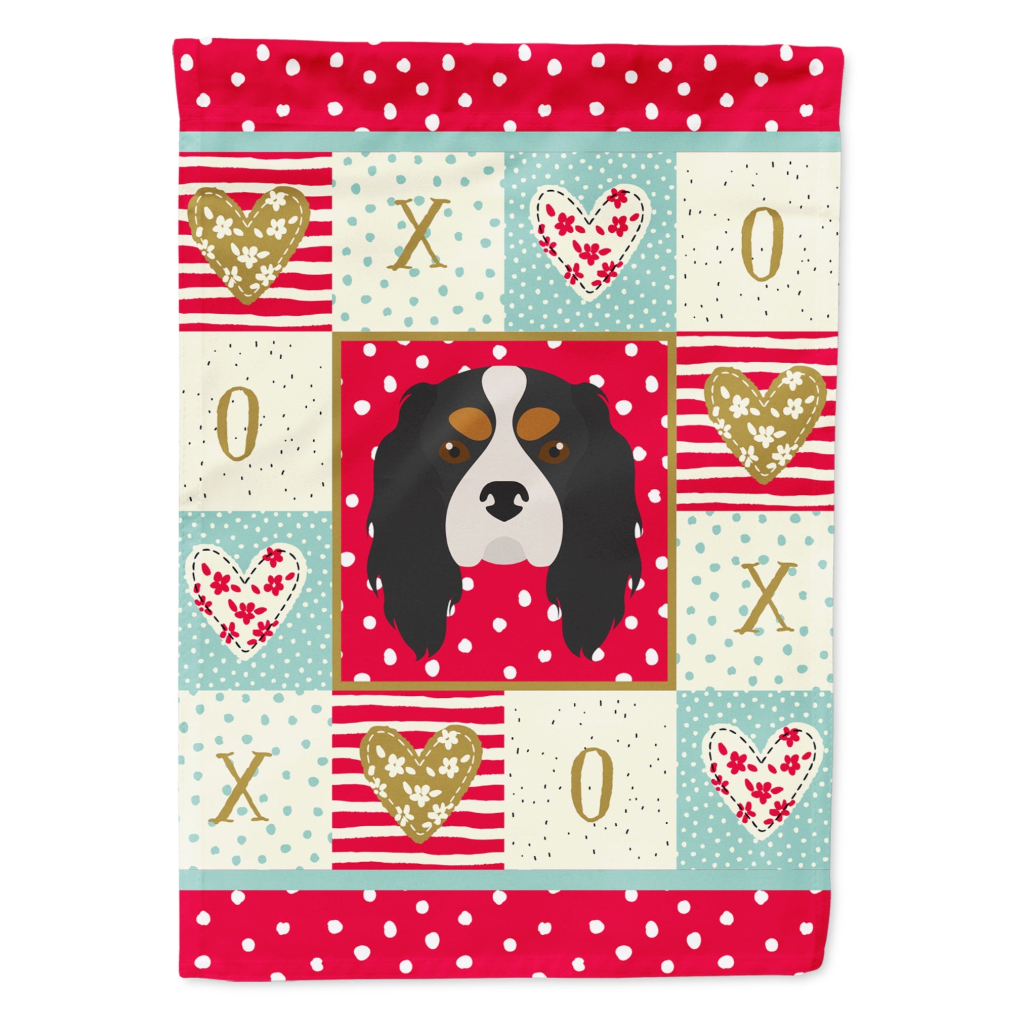 Cavalier King Charles Spaniel Love Flag Garden Size
