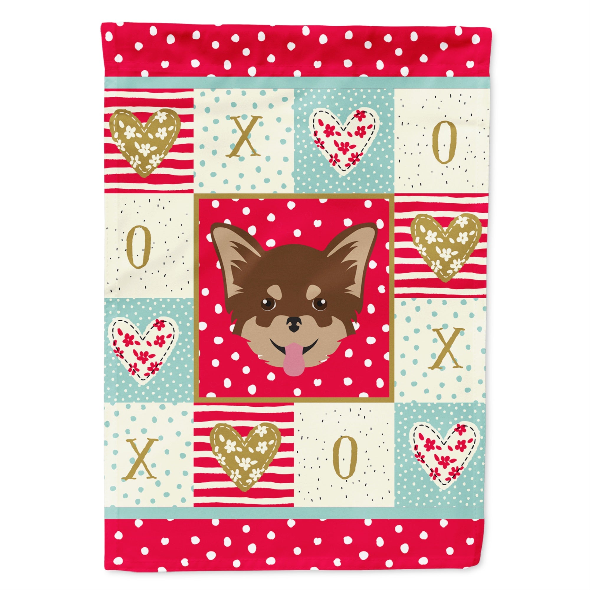 Chihuahua Love Flag Garden Size