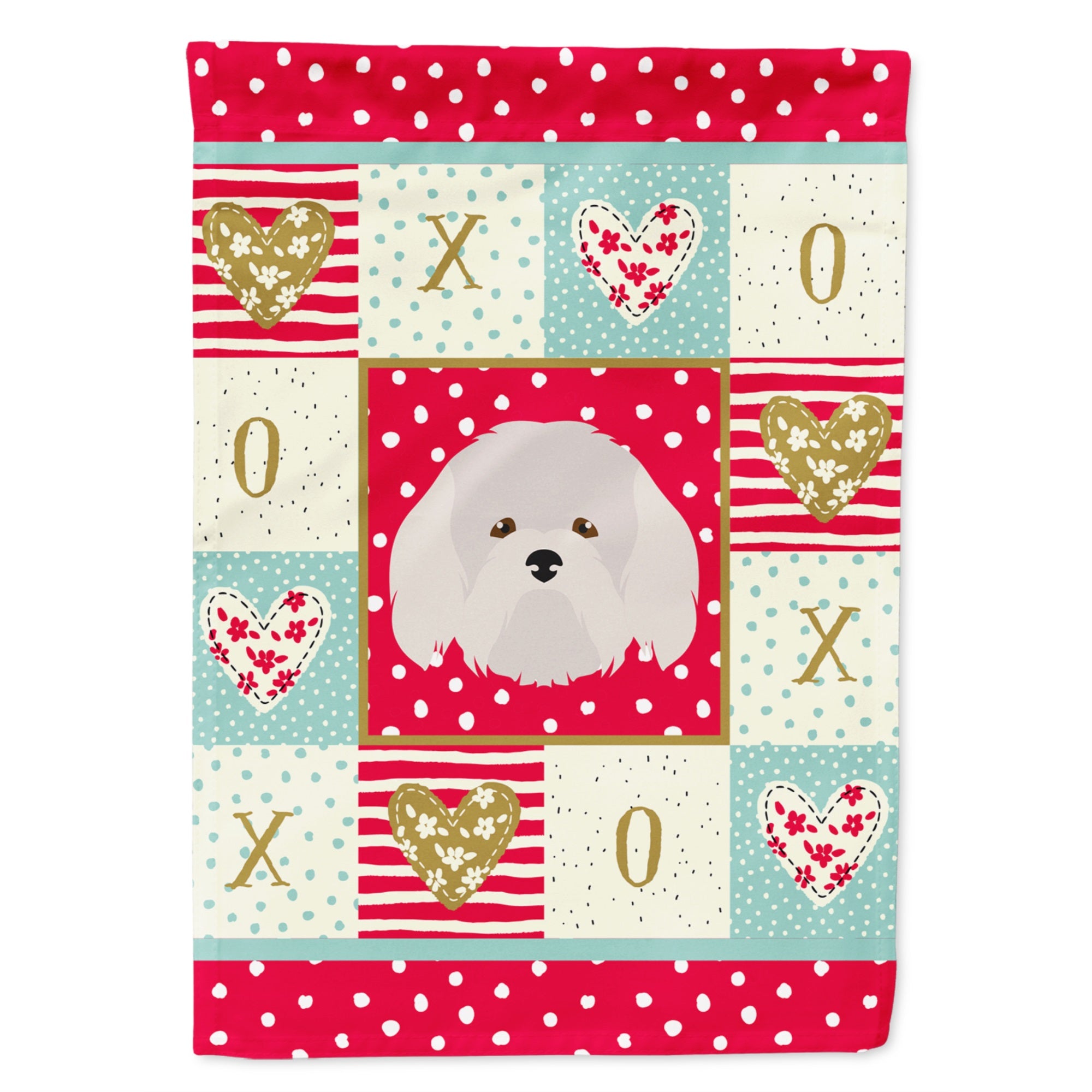 Coton De Tulear Love Flag Garden Size