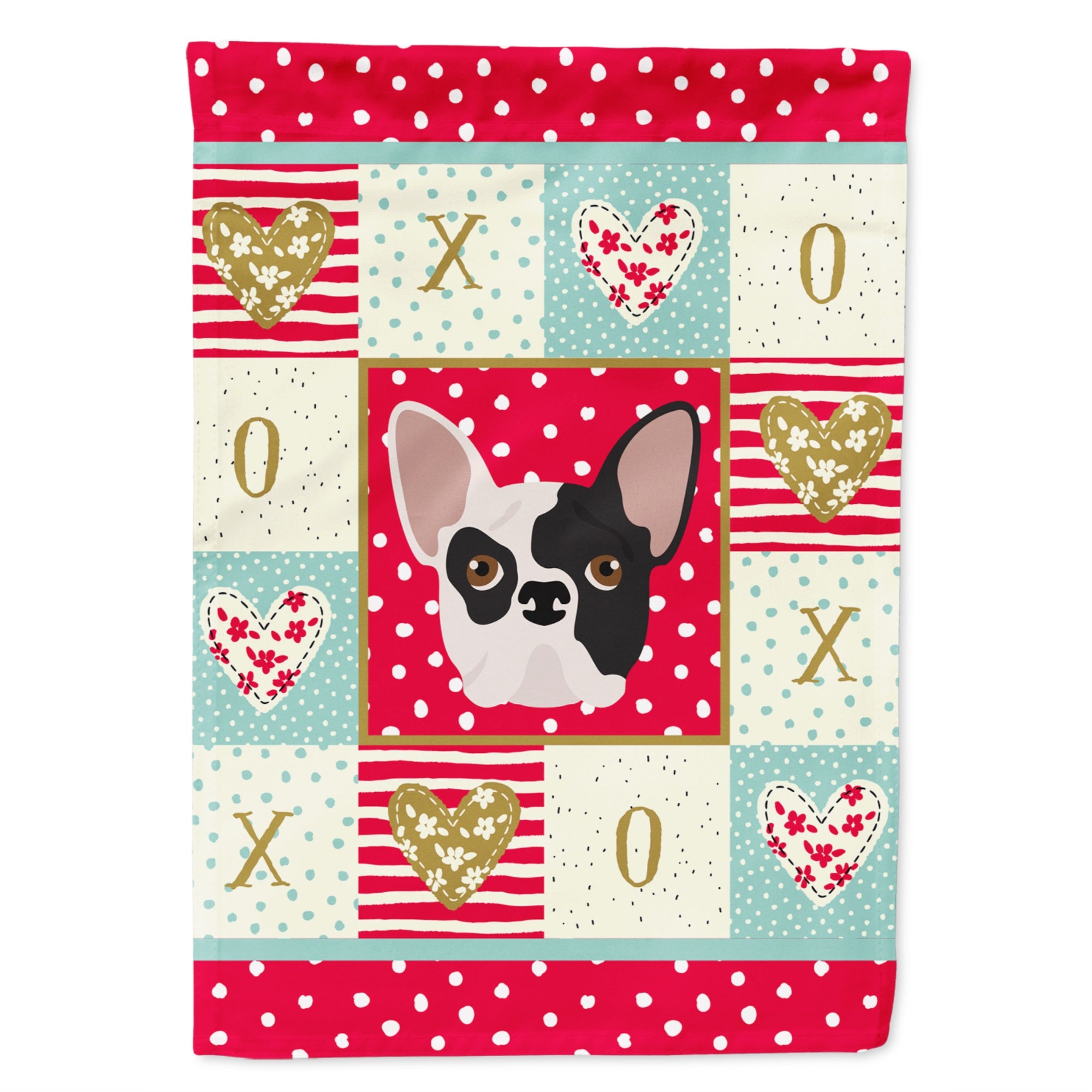 French Bulldog Love Flag Garden Size