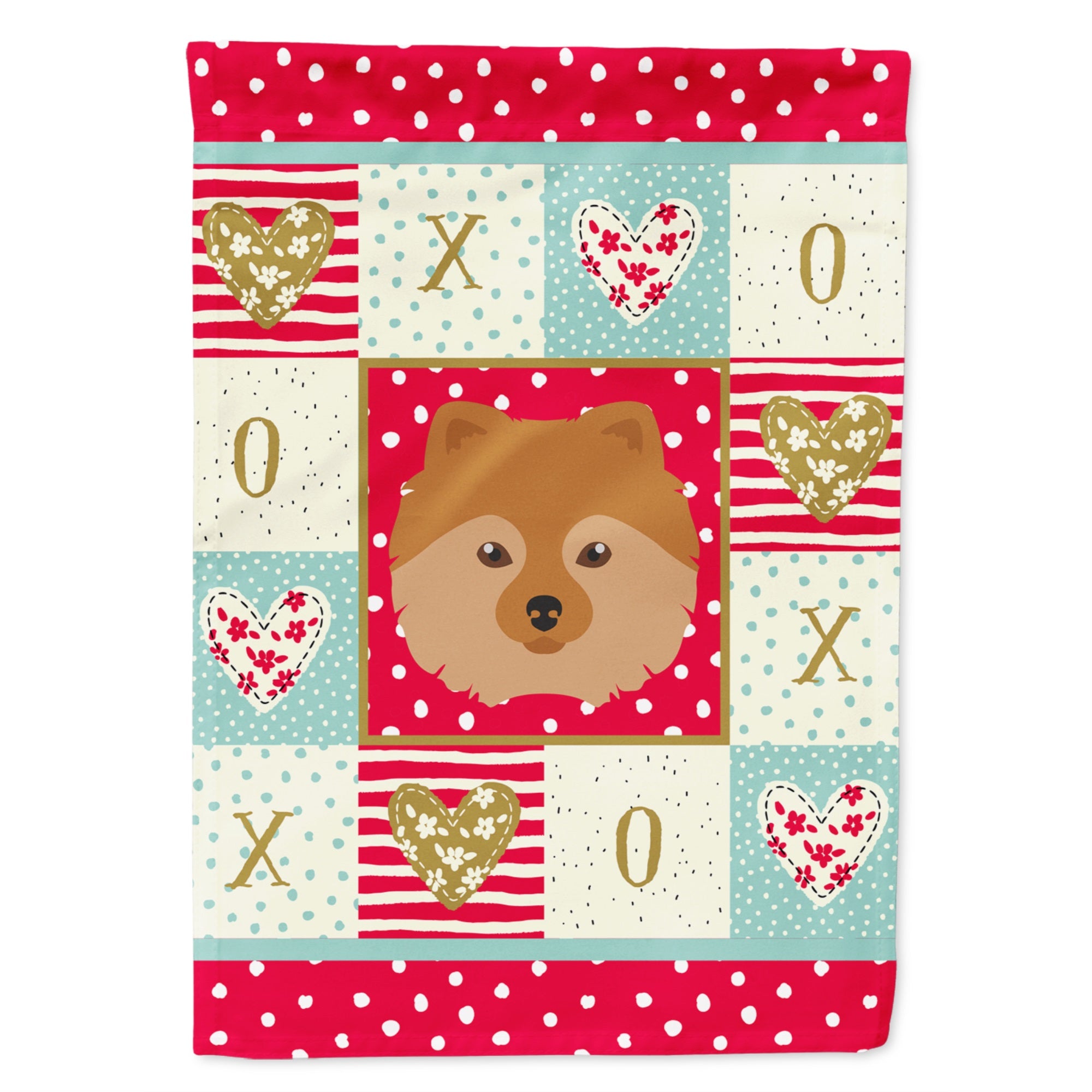 German Spitz Love Flag Garden Size