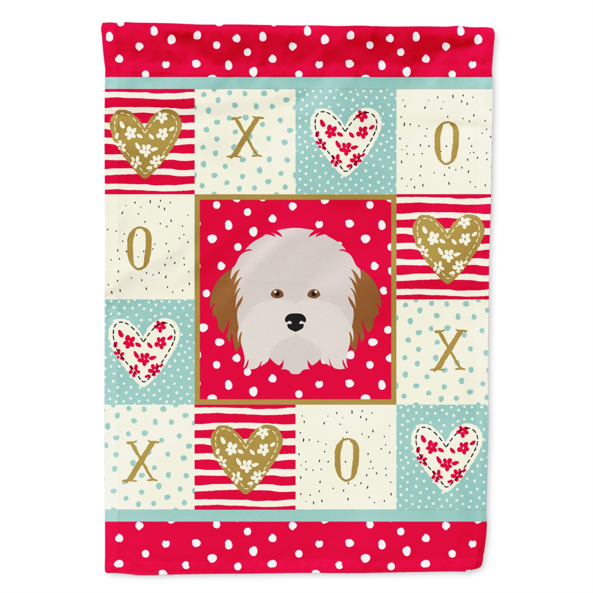 Havanese Dog Love Flag Garden Size