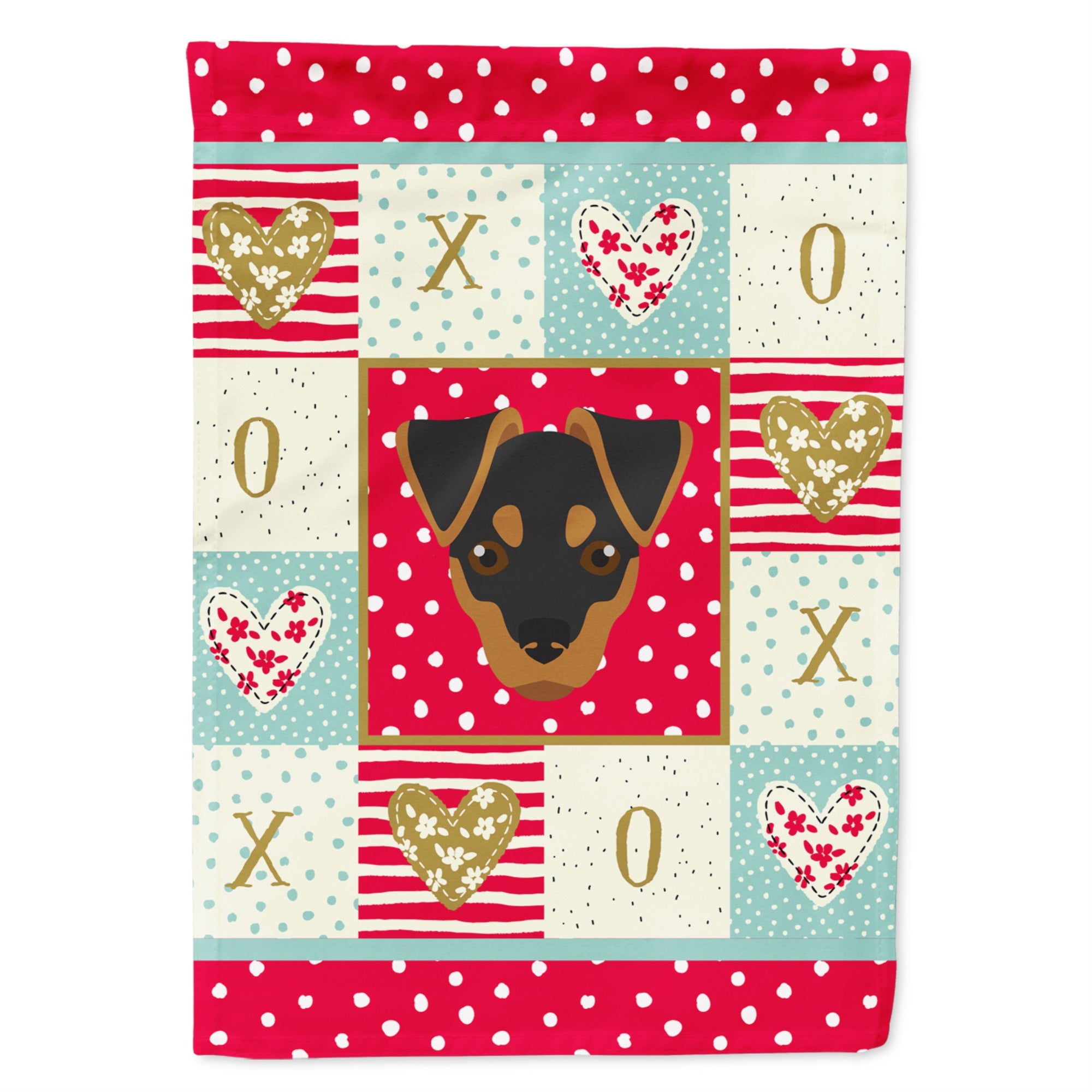 Japanese Terrier Love Flag Garden Size