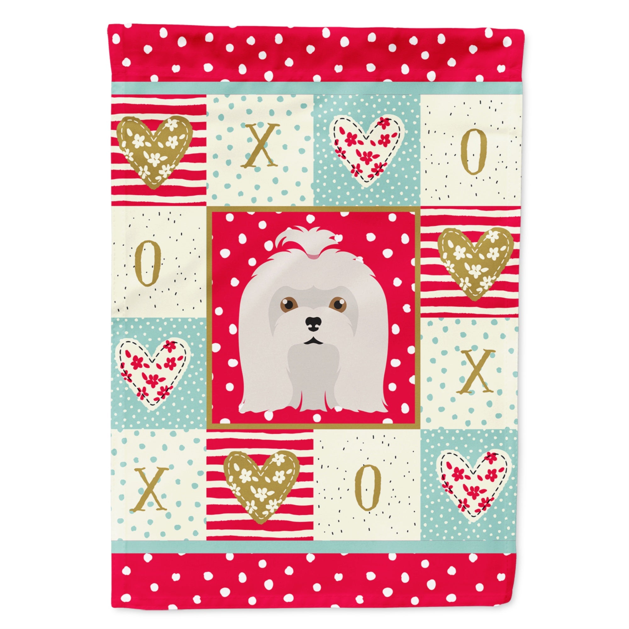 Maltese Love Flag Garden Size