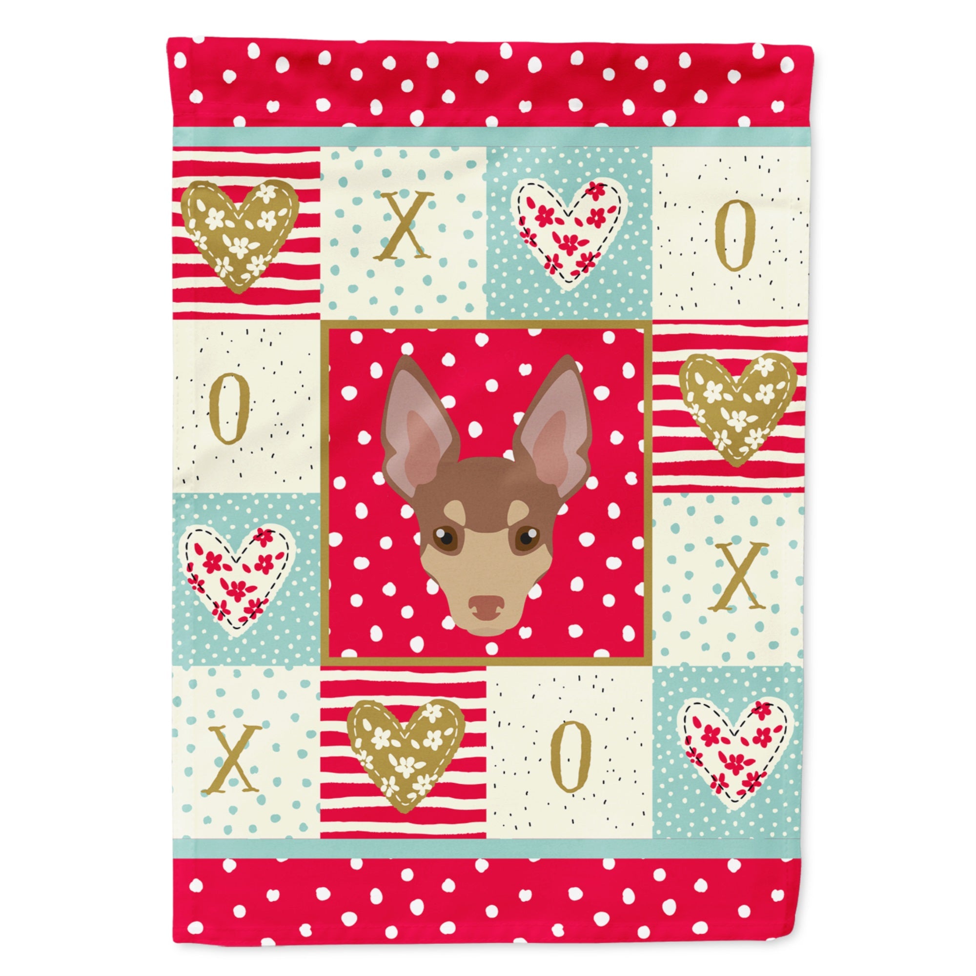 Miniature Fox Terrier Love Flag Garden Size