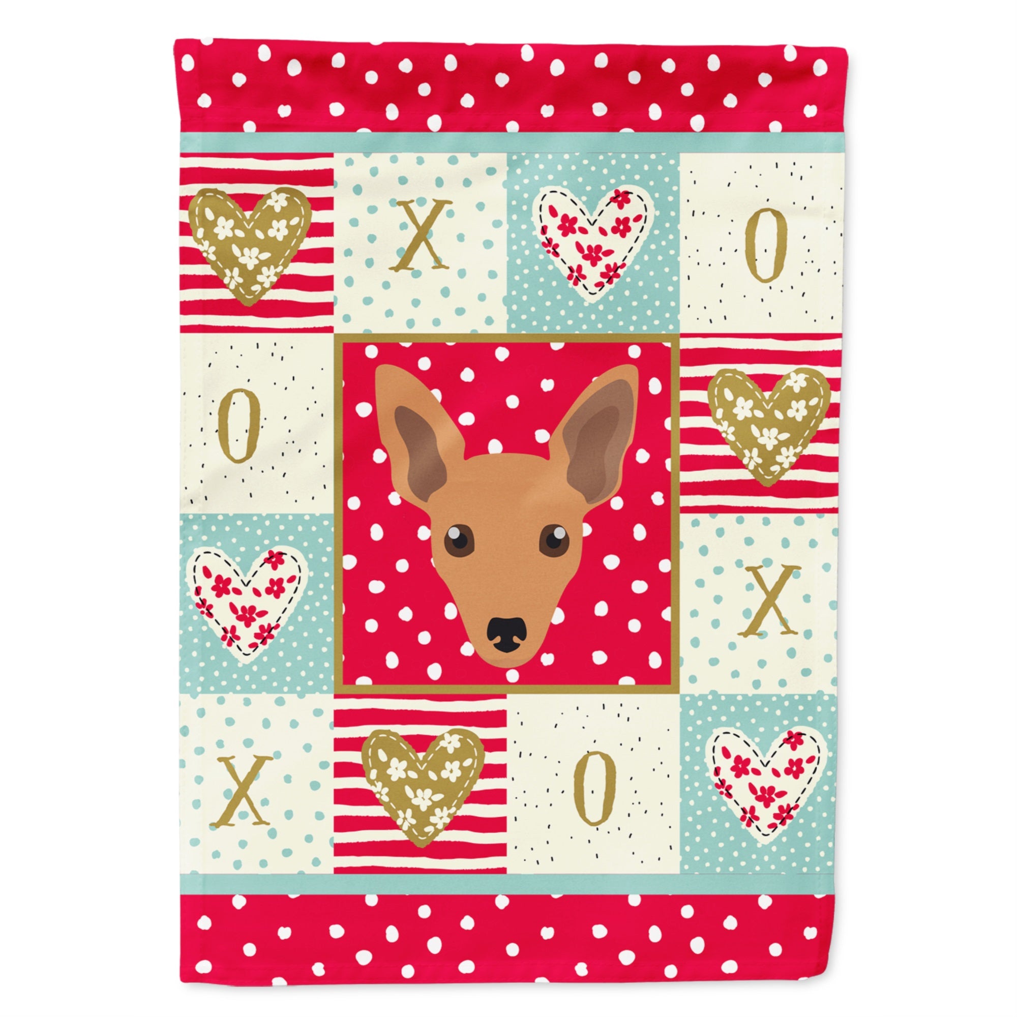 Miniature Pinscher Love Flag Garden Size