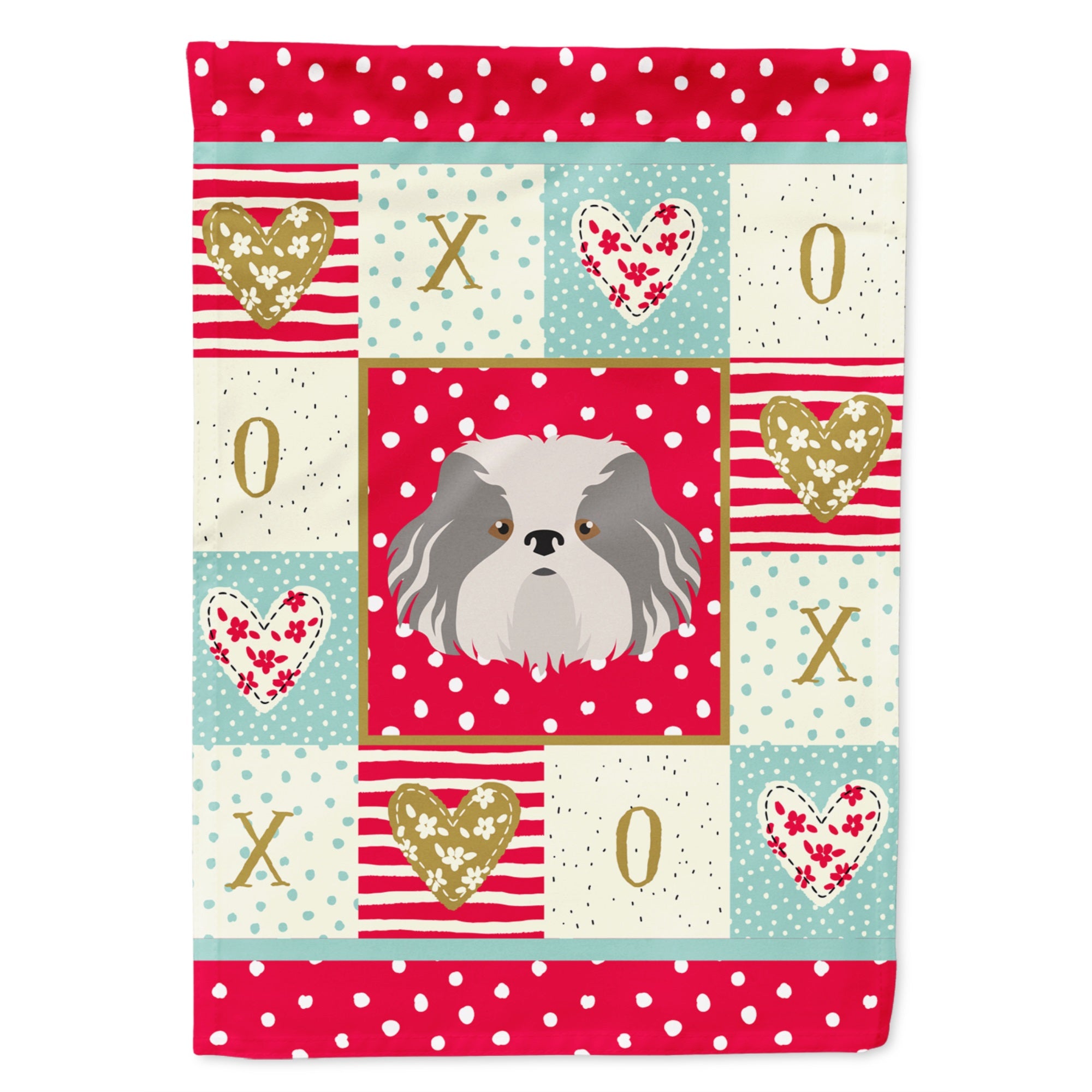 Odis Dog Love Flag Garden Size