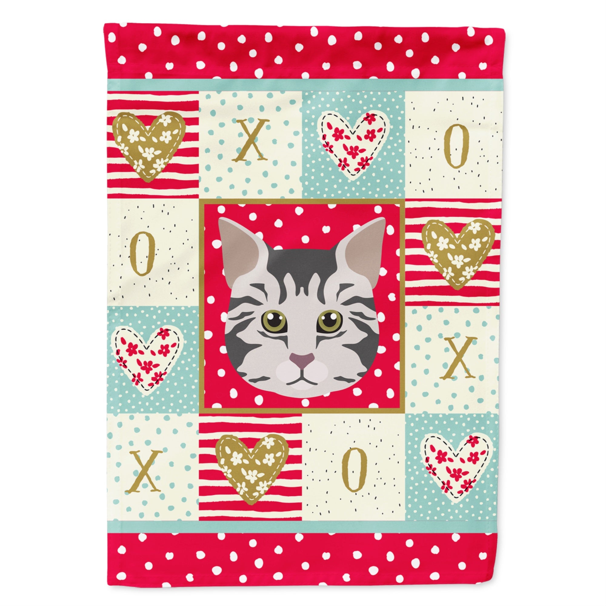 American Bobtail Cat Love Flag Canvas House Size
