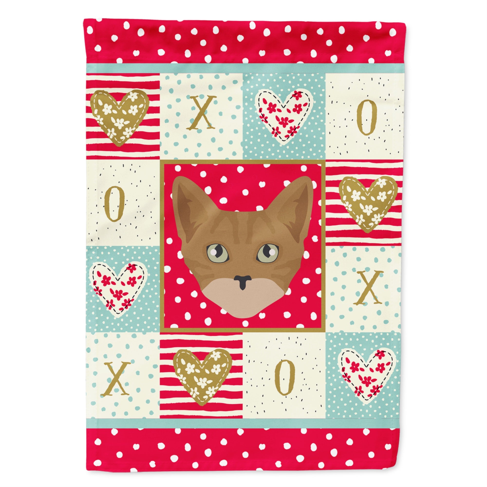 Australian Mist Cat Love Flag Canvas House Size