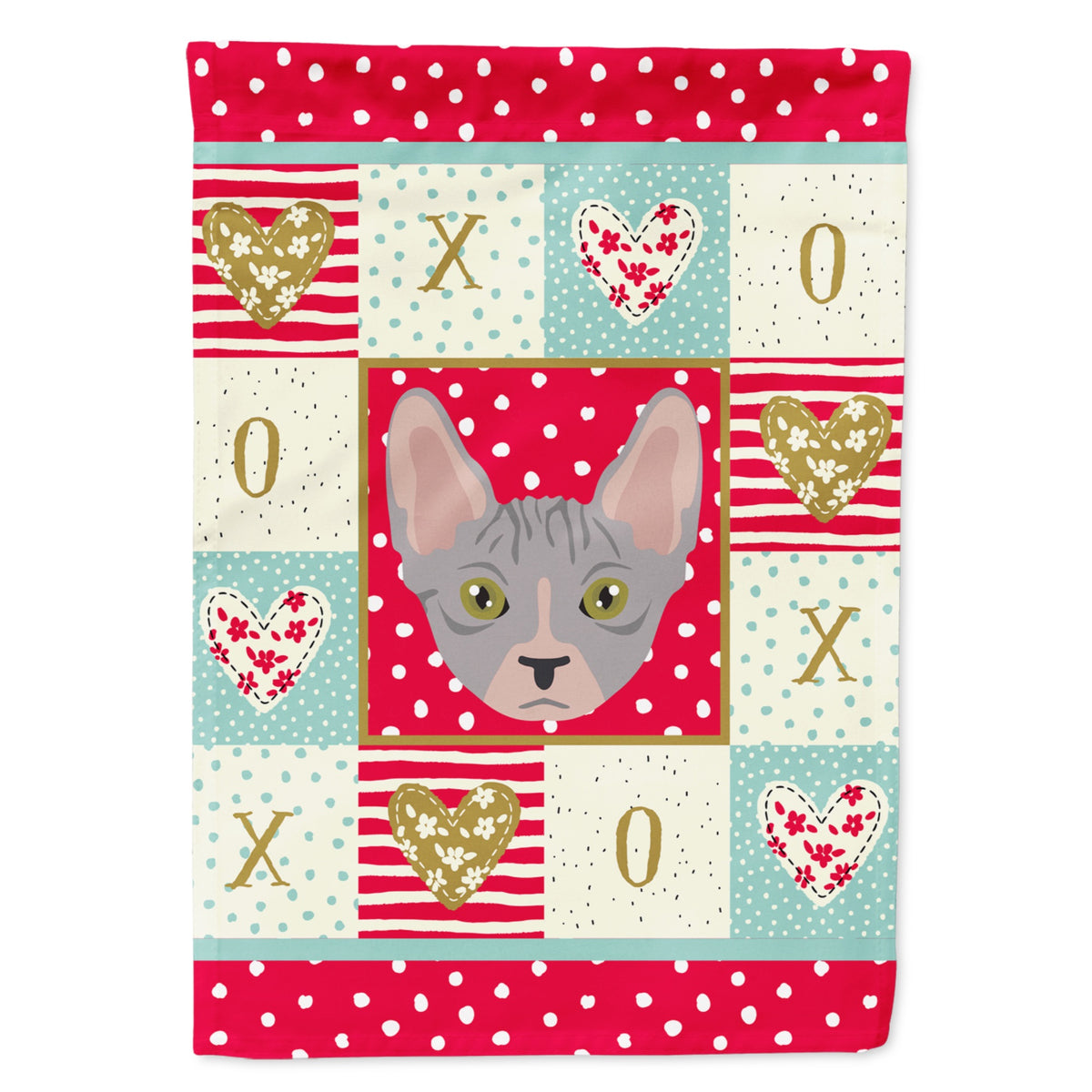 Bambino Cat Love Flag Canvas House Size