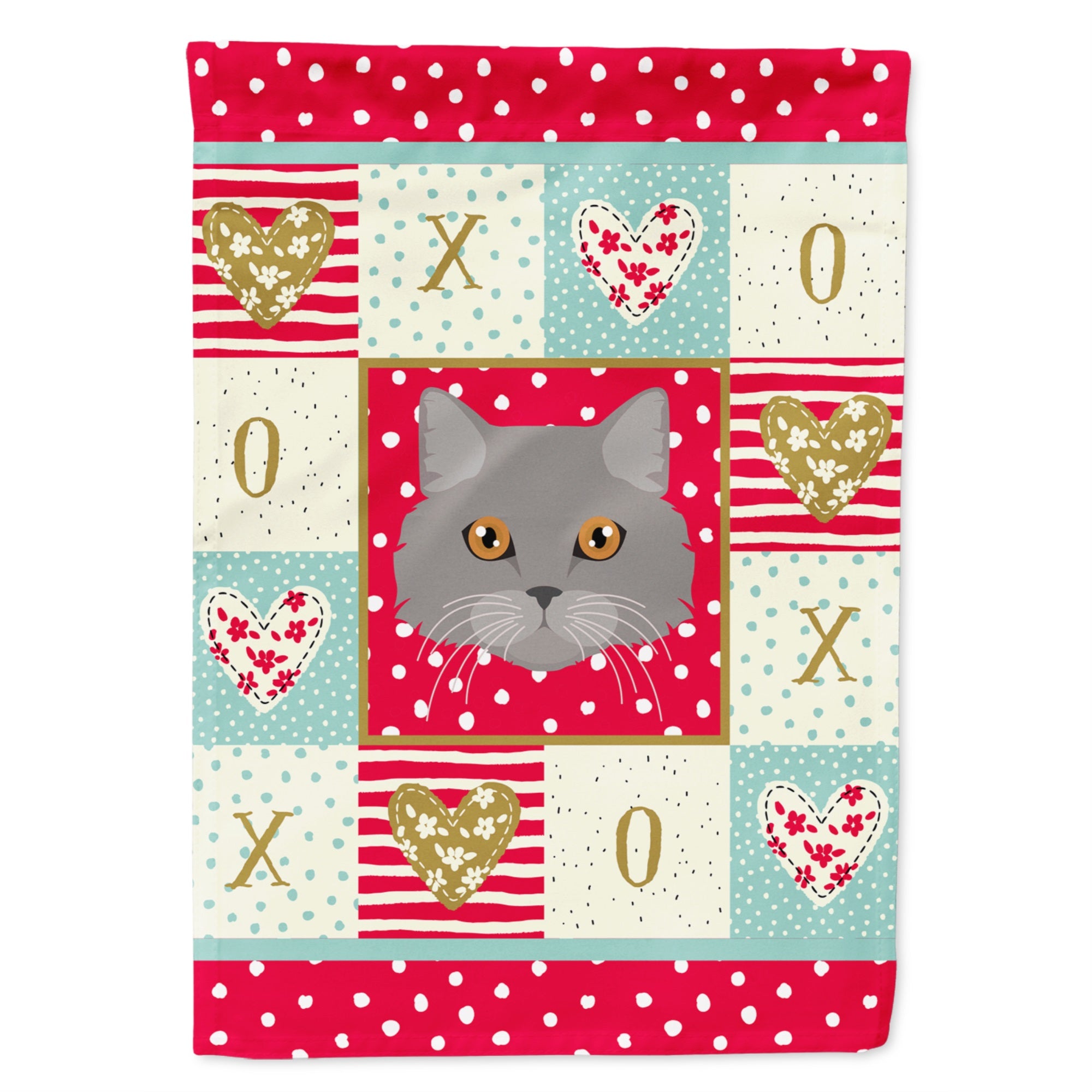 Brazilian Longhair Cat Love Flag Canvas House Size