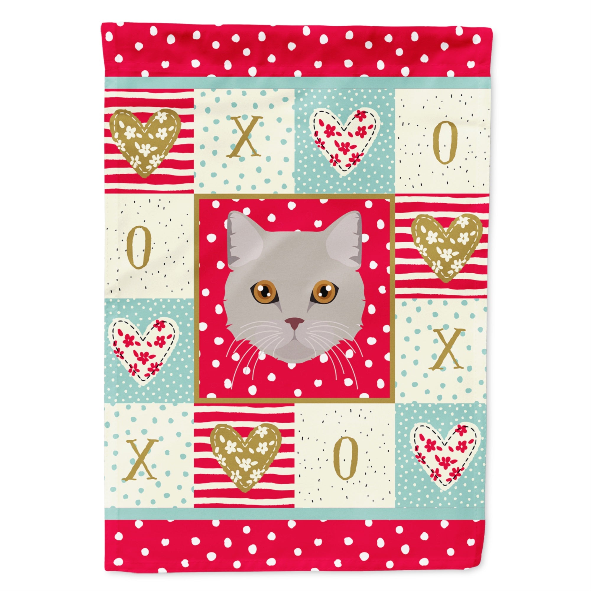 Brazilian Semi Longhair Cat Love Flag Canvas House Size