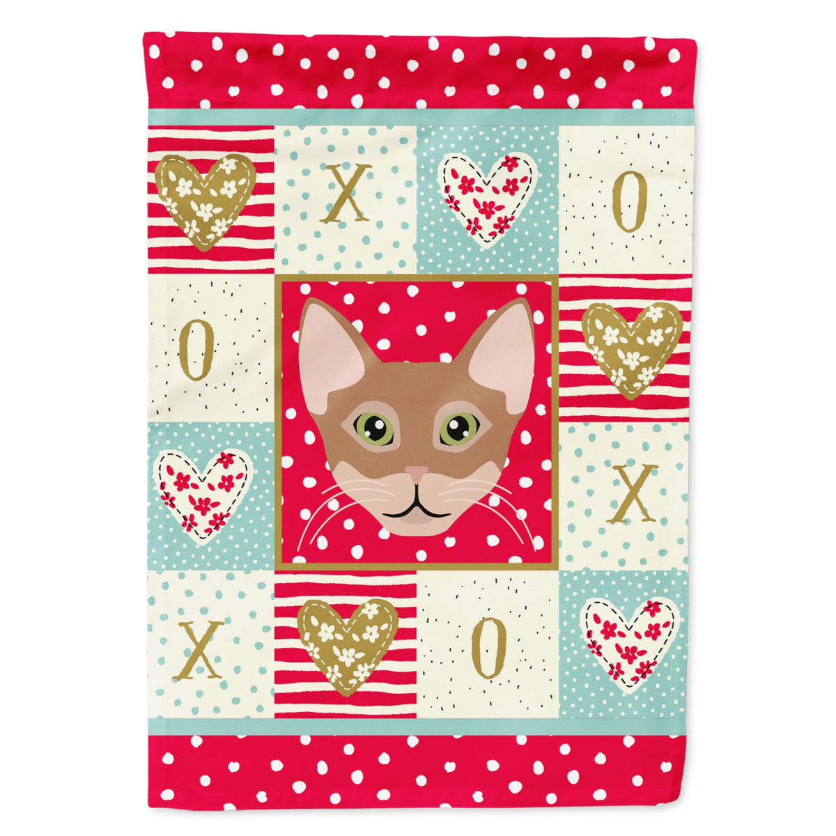 Chausie Cat Love Flag Canvas House Size