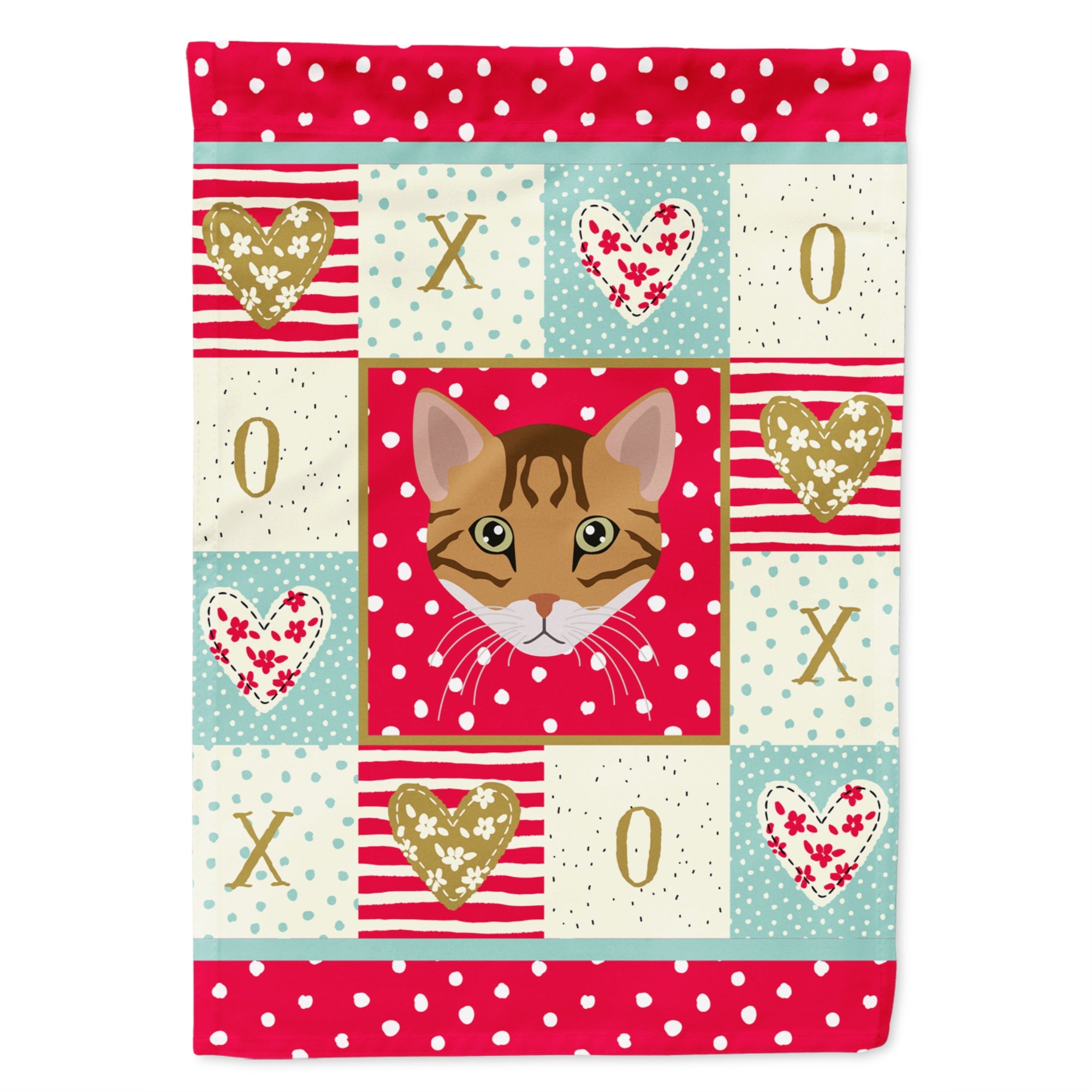 Cheetoh Cat Love Flag Canvas House Size