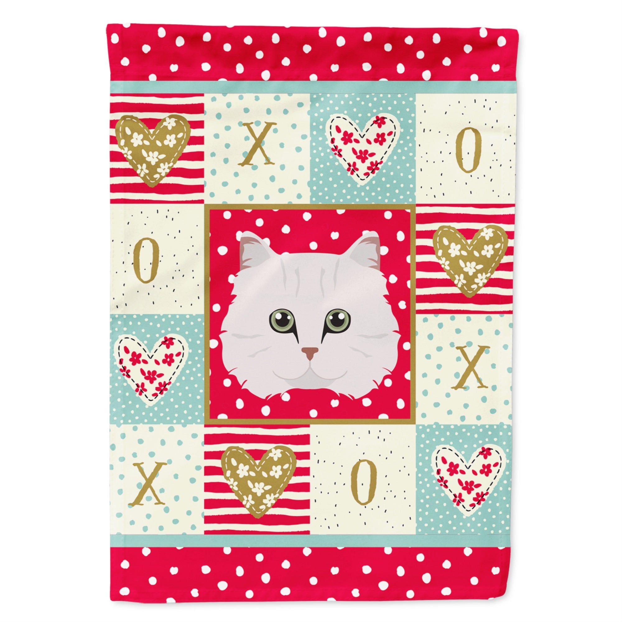 Chinchilla Persian Longhair Cat Love Flag Canvas House Size