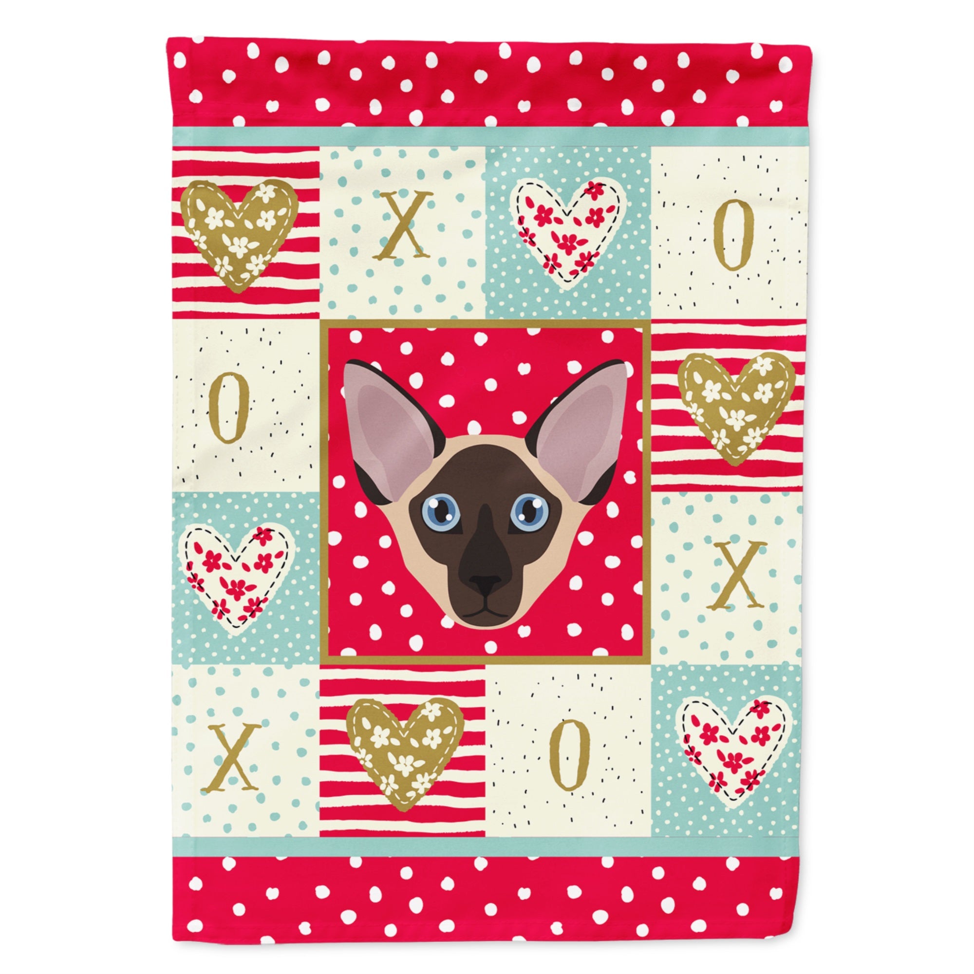 Colorpoint Shorthair Cat Love Flag Canvas House Size