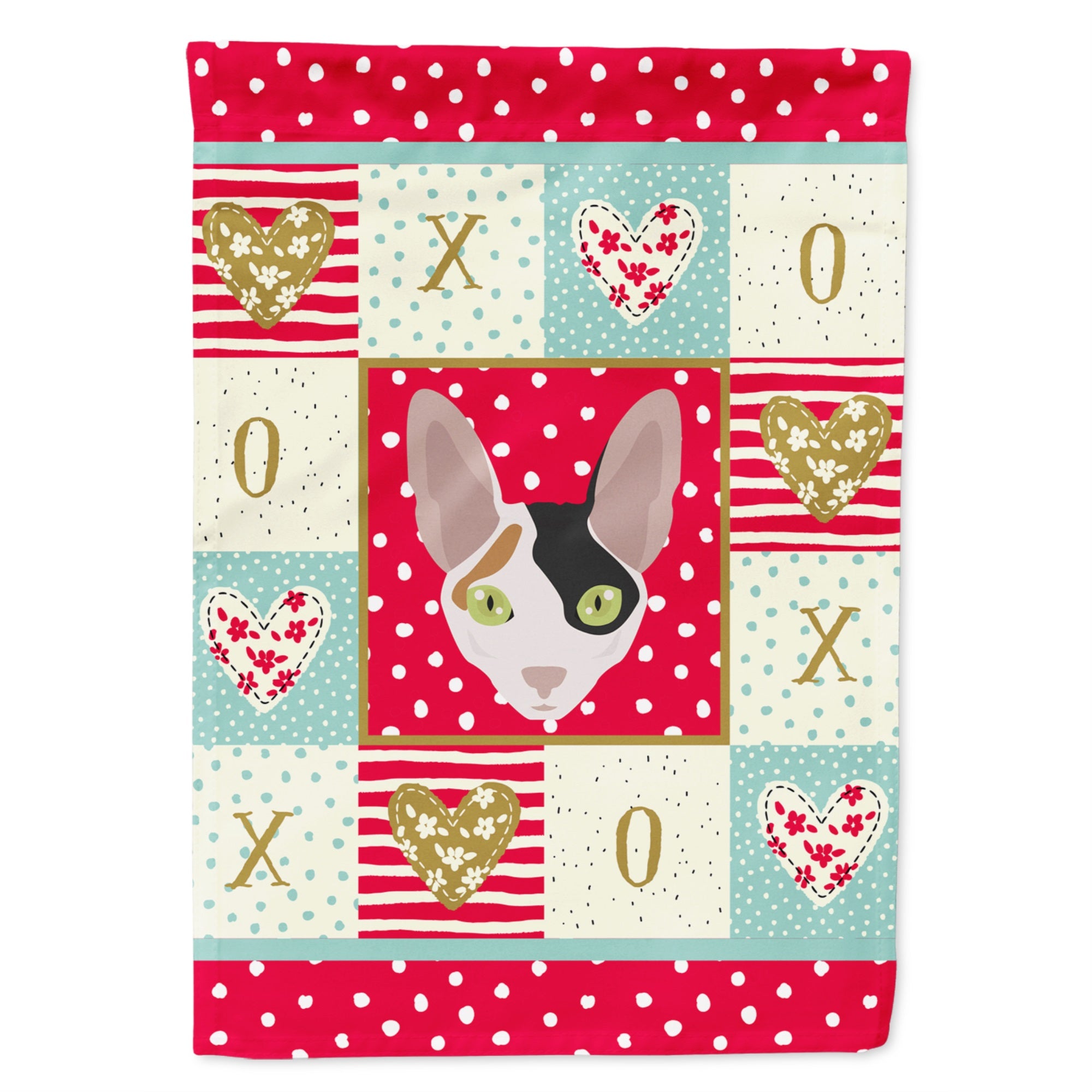 Cornish Rex Cat Love Flag Canvas House Size