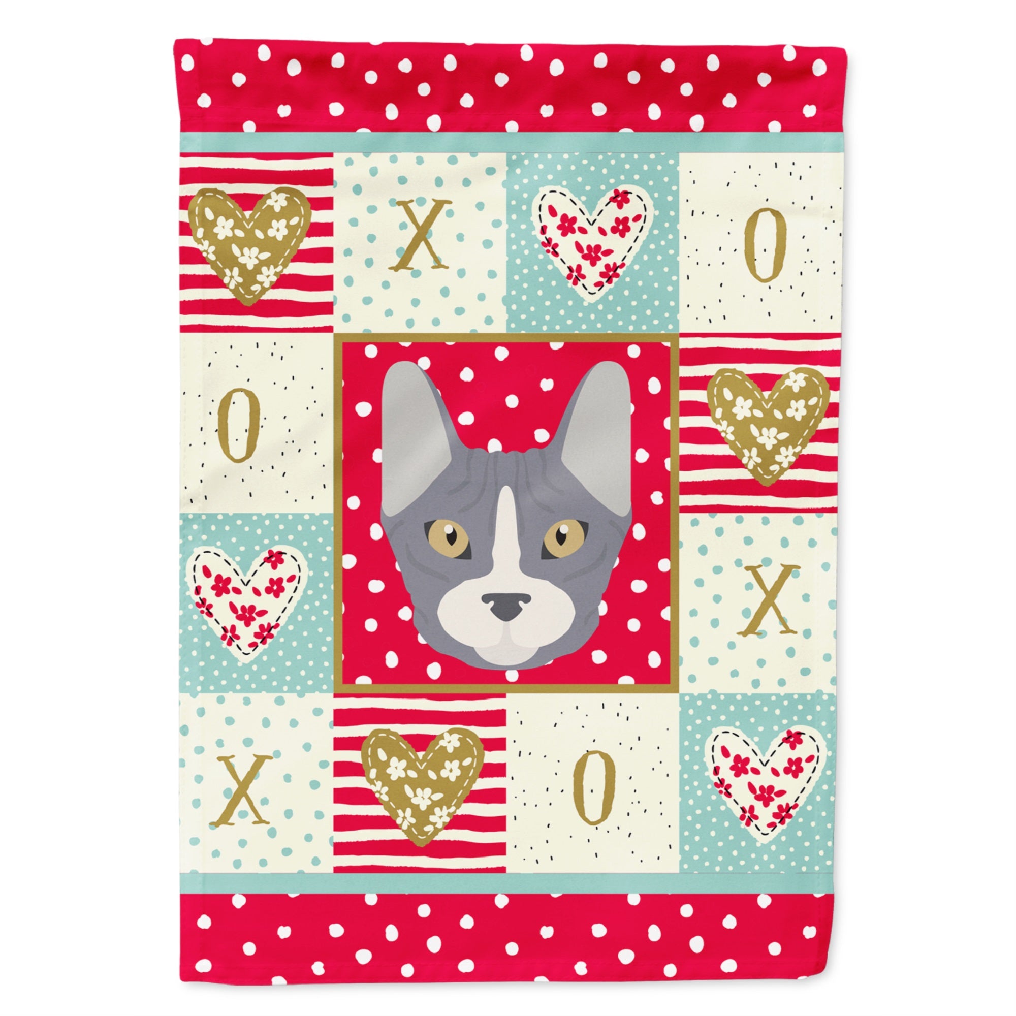 Don Sphynx Cat Love Flag Canvas House Size