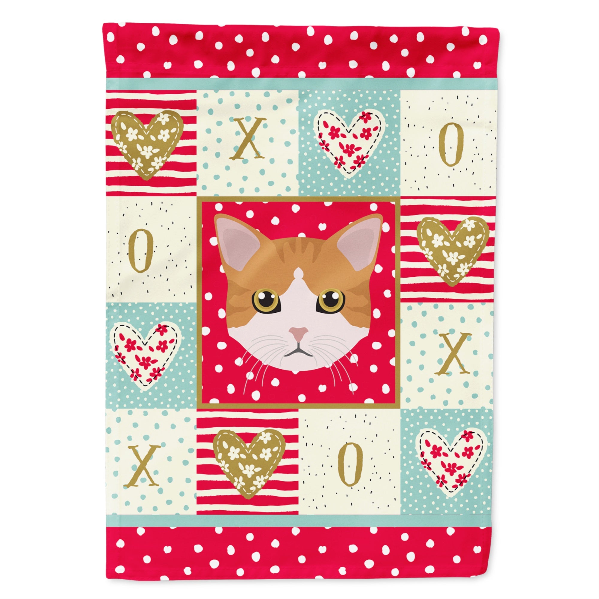 European Shorthair Cat Love Flag Canvas House Size