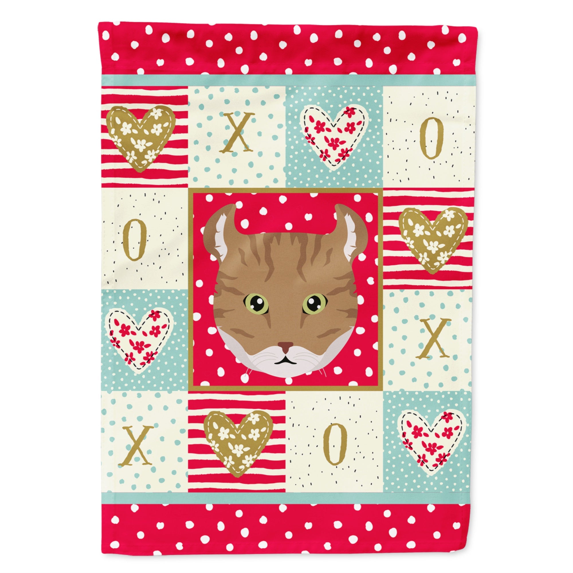 Highlander Lynx Cat Love Flag Canvas House Size