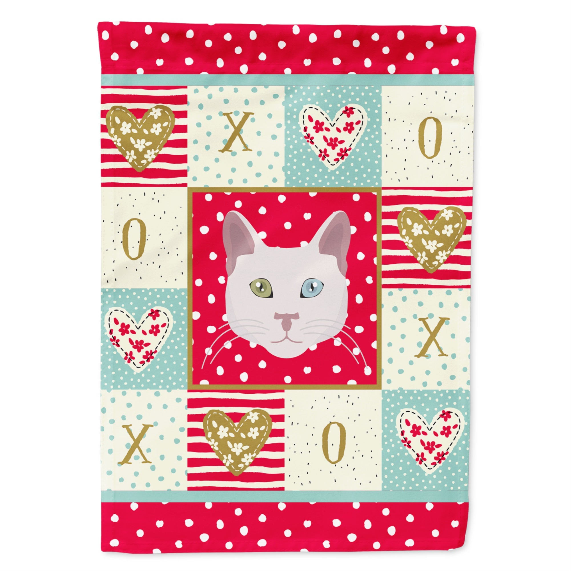 Khao Manee Cat Love Flag Canvas House Size