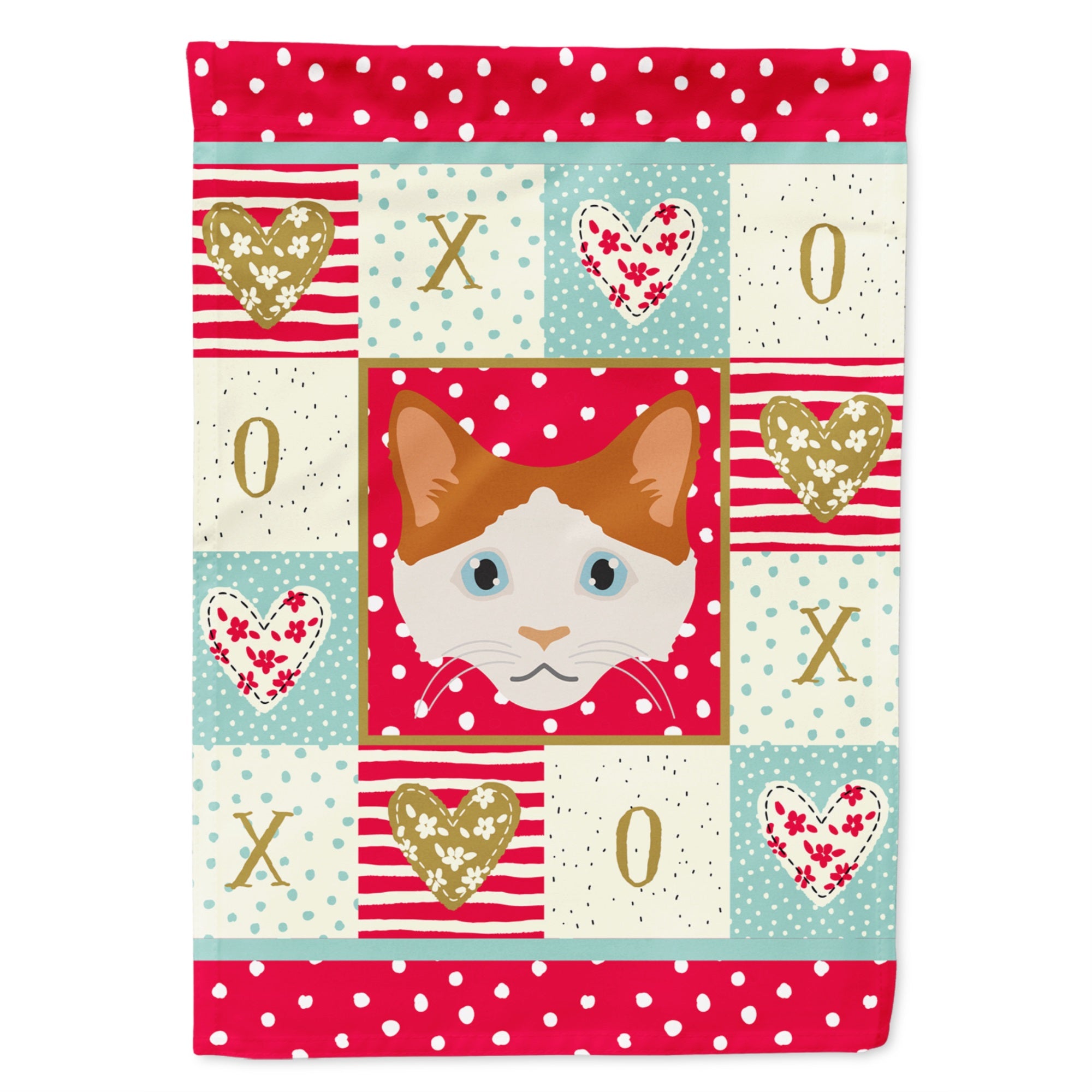 La Perm Cat Love Flag Canvas House Size