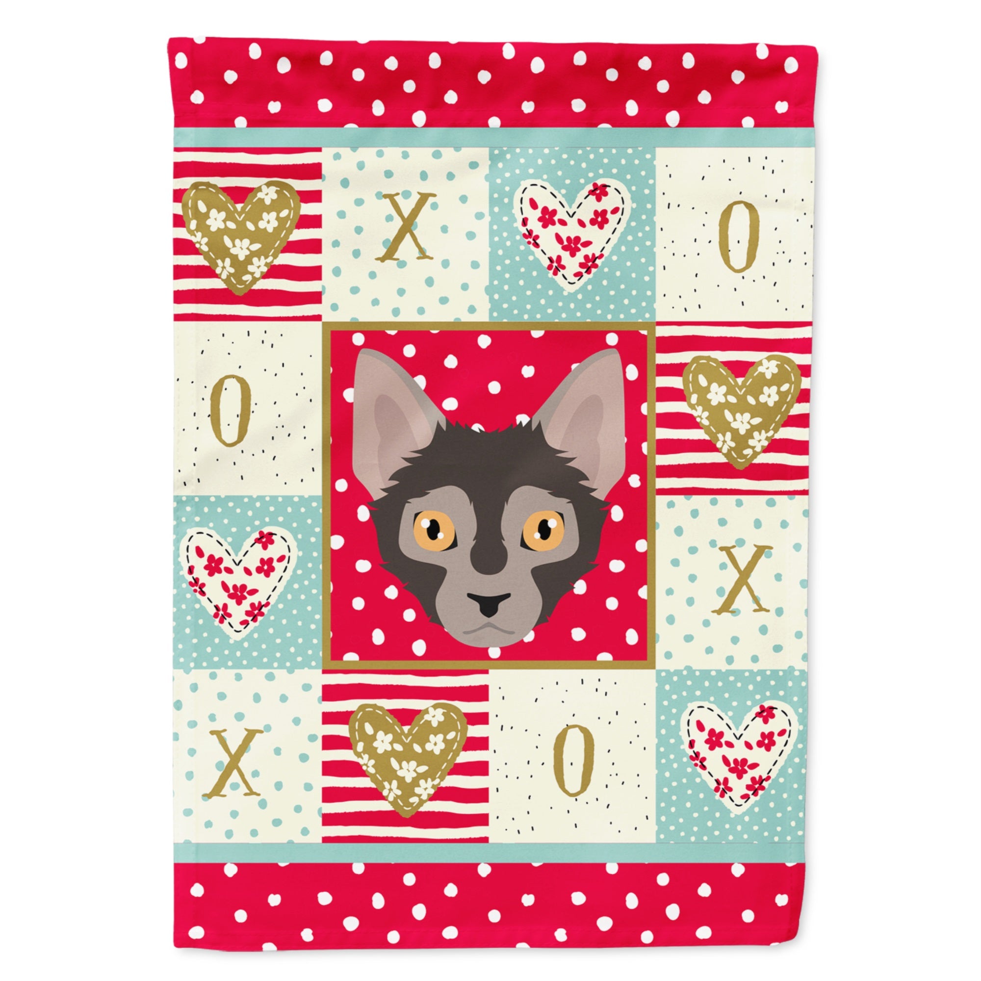 Lykoi Cat Love Flag Canvas House Size